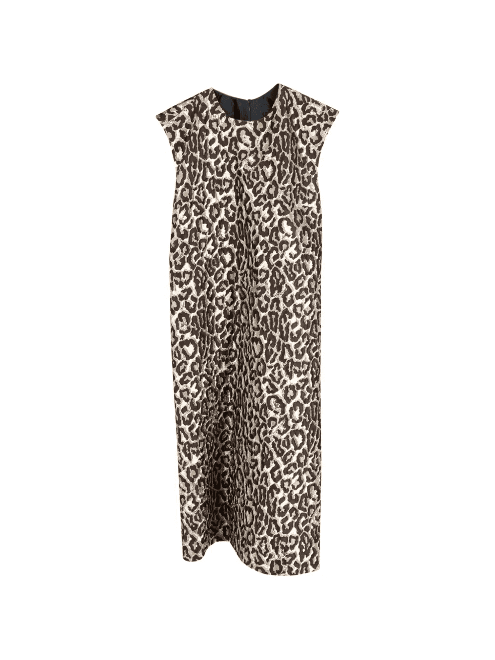 cap-sleeve animal-print midi dress - Image 1