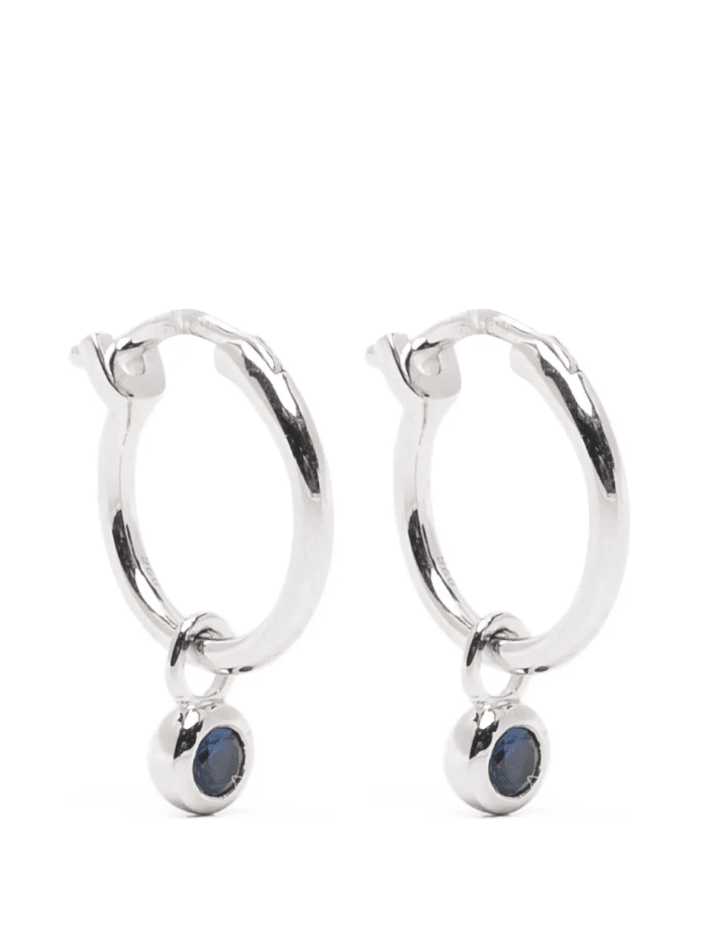 Tennis charm mini hoop earrings - Image 1