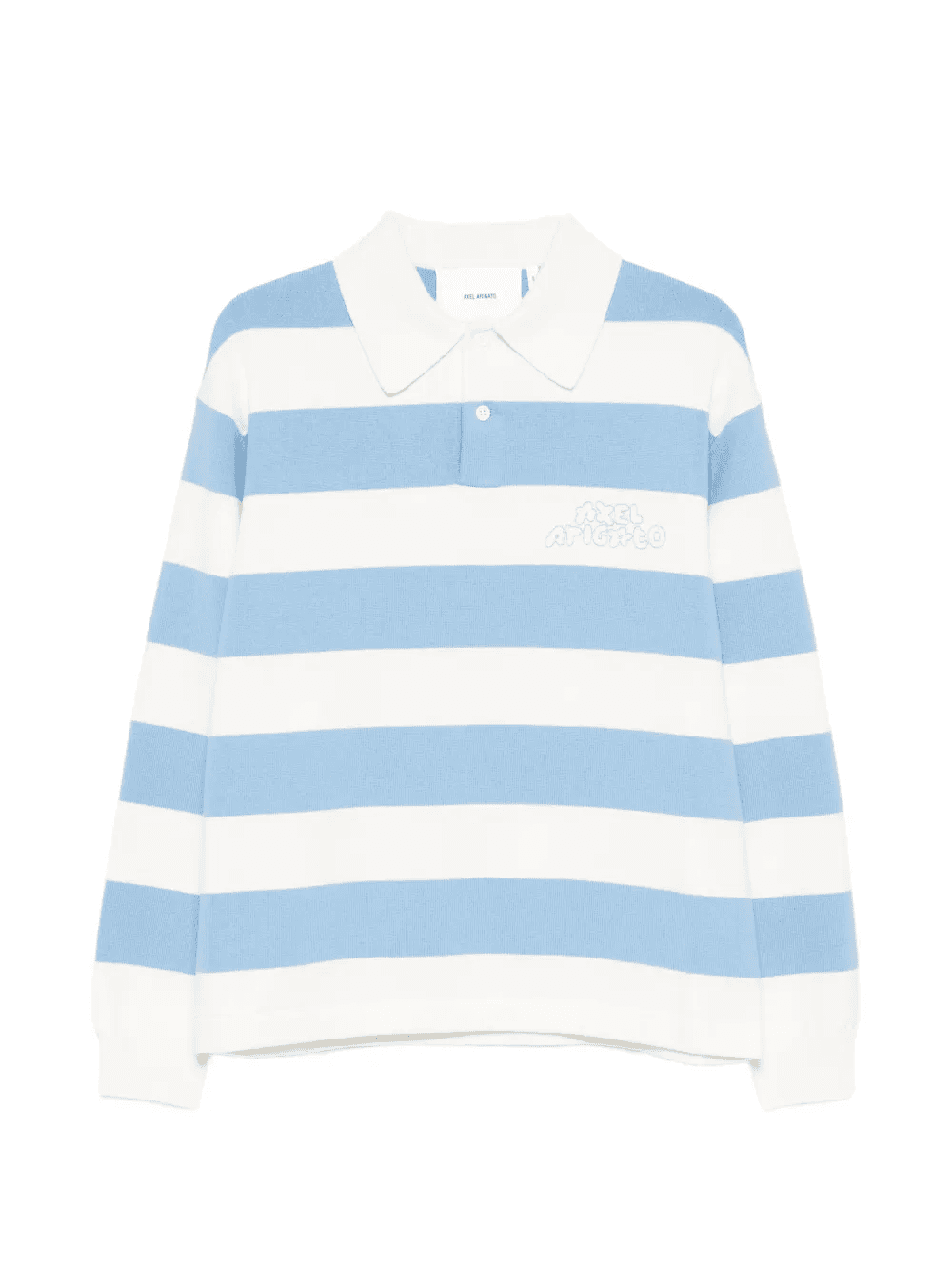 Rey striped-pattern logo-embroidery polo sweater - Image 1