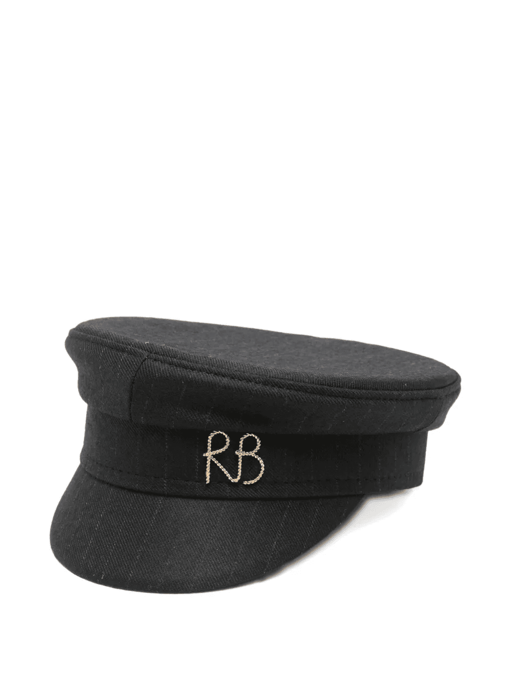 stripe-pattern beret - Image 1