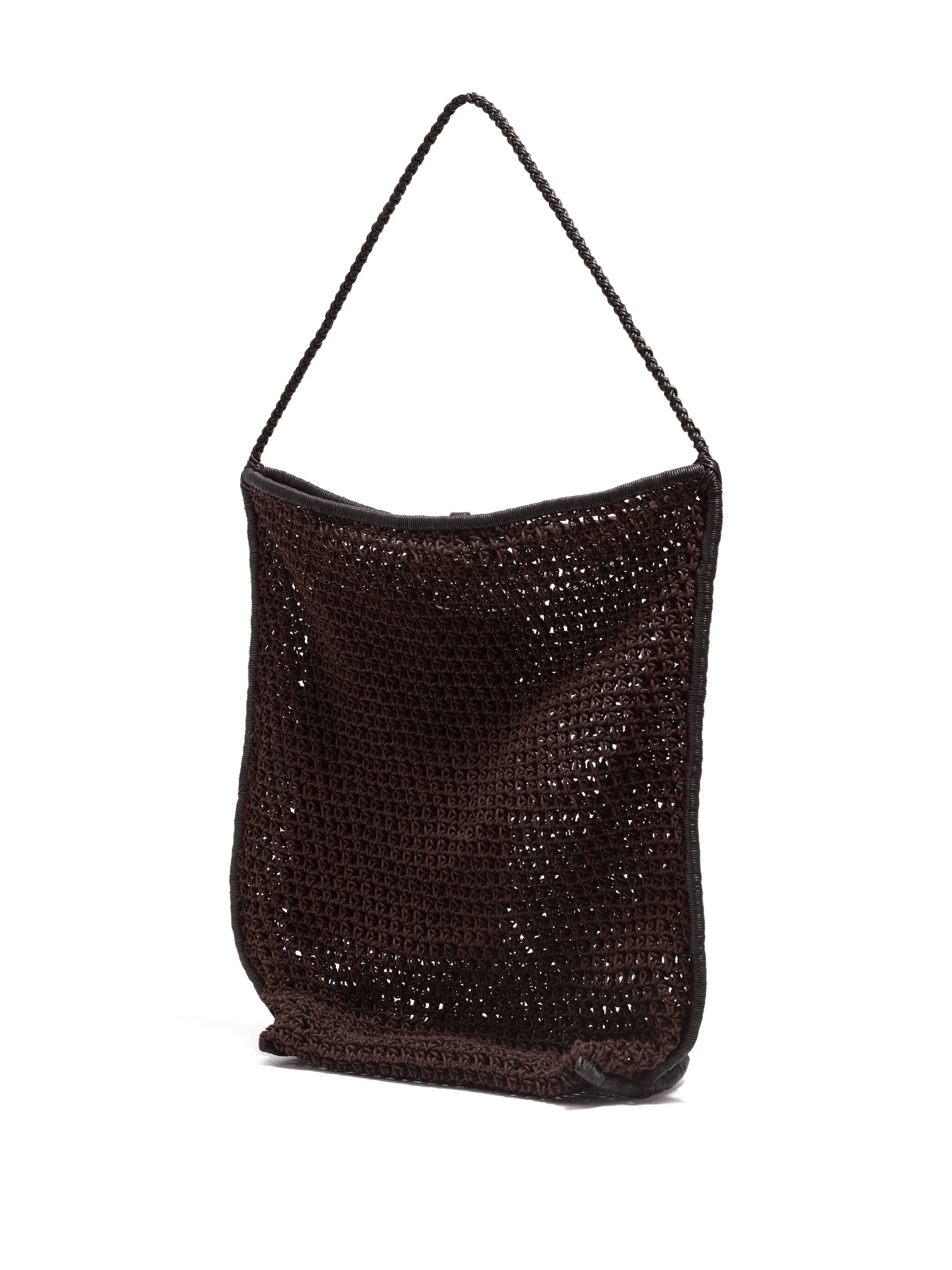 open-work crochet shoulder bag - Image 1