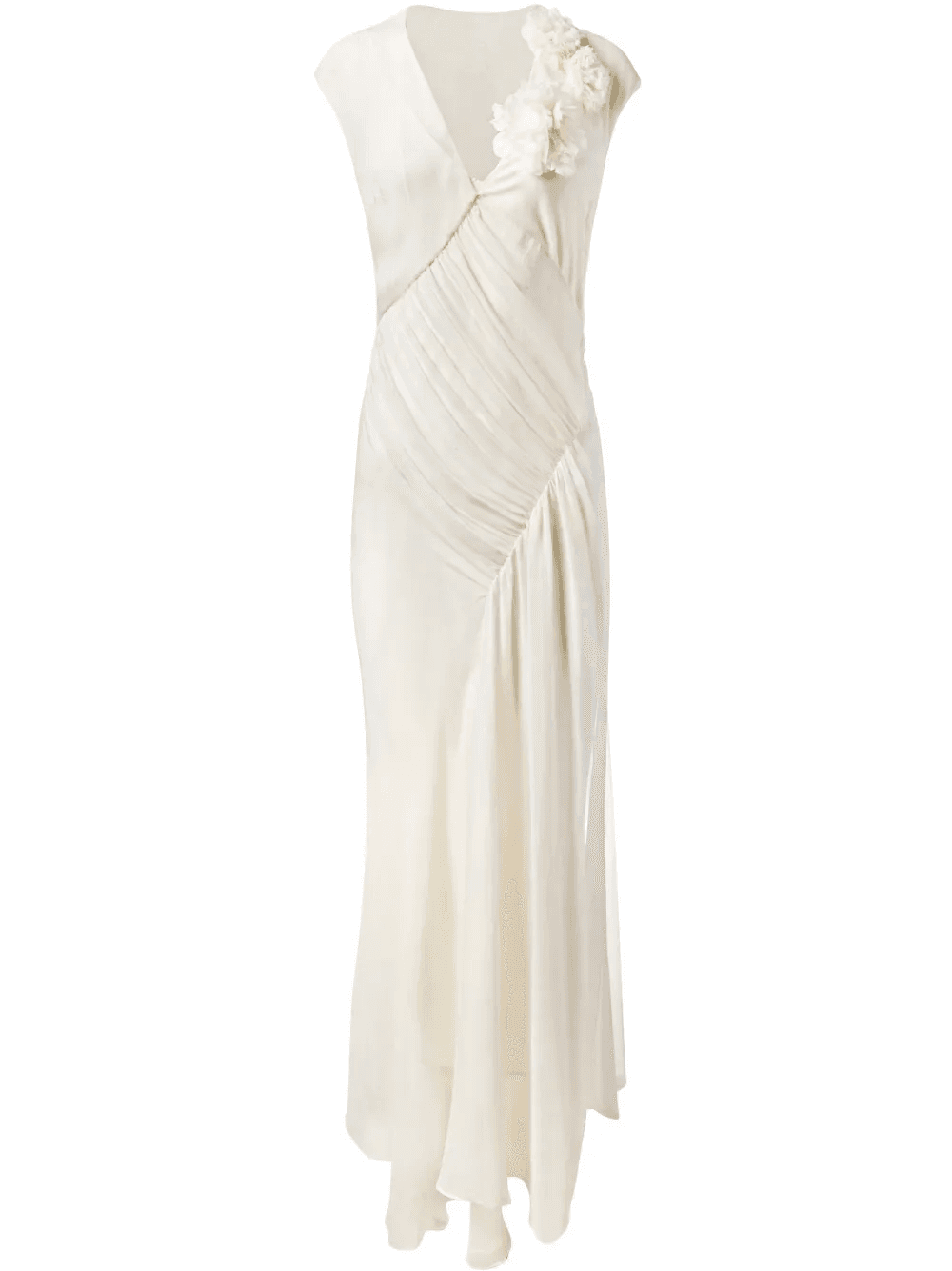 draped chiffon dress - Image 1
