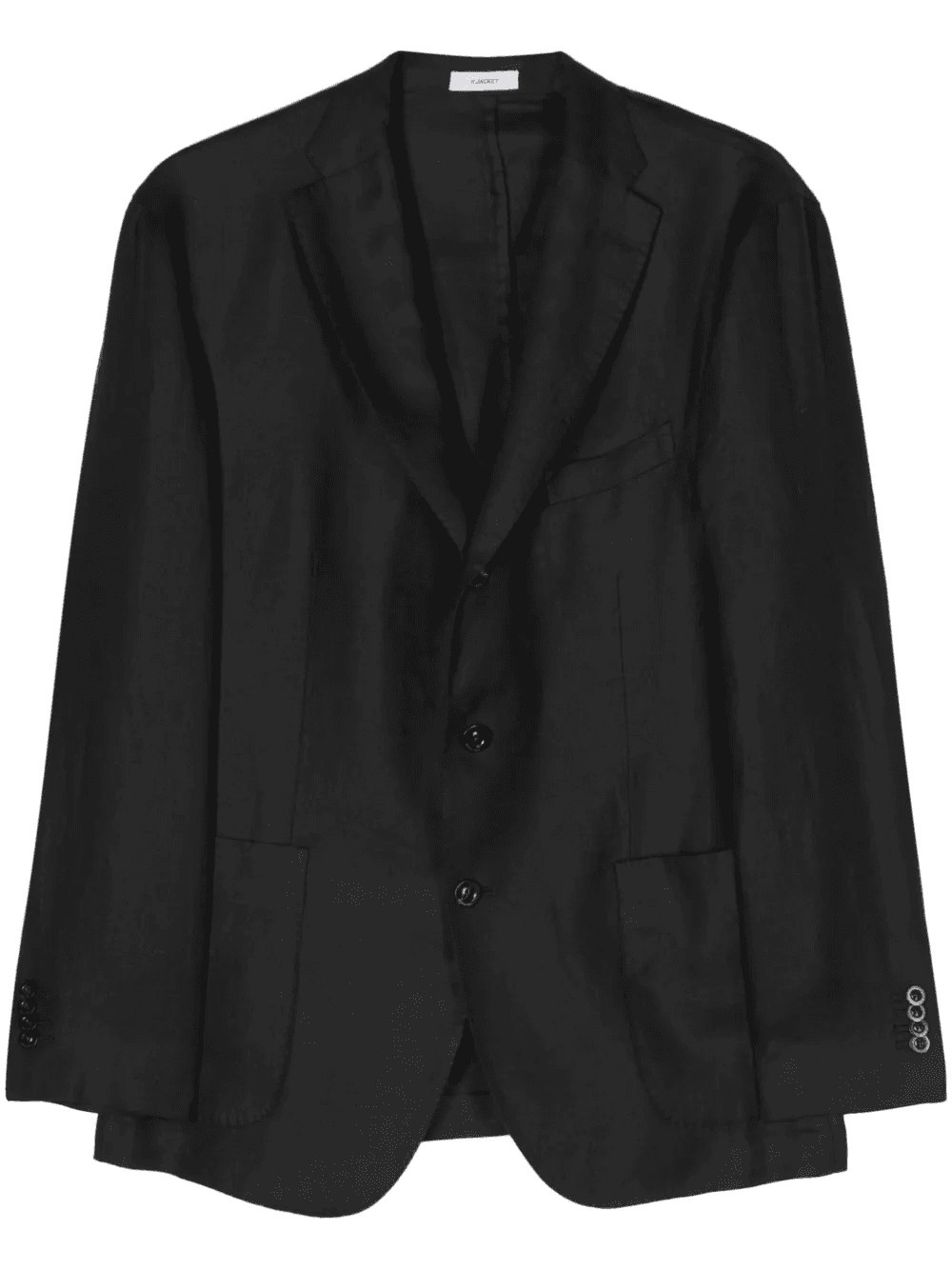 single-breasted linen blazer - Image 1