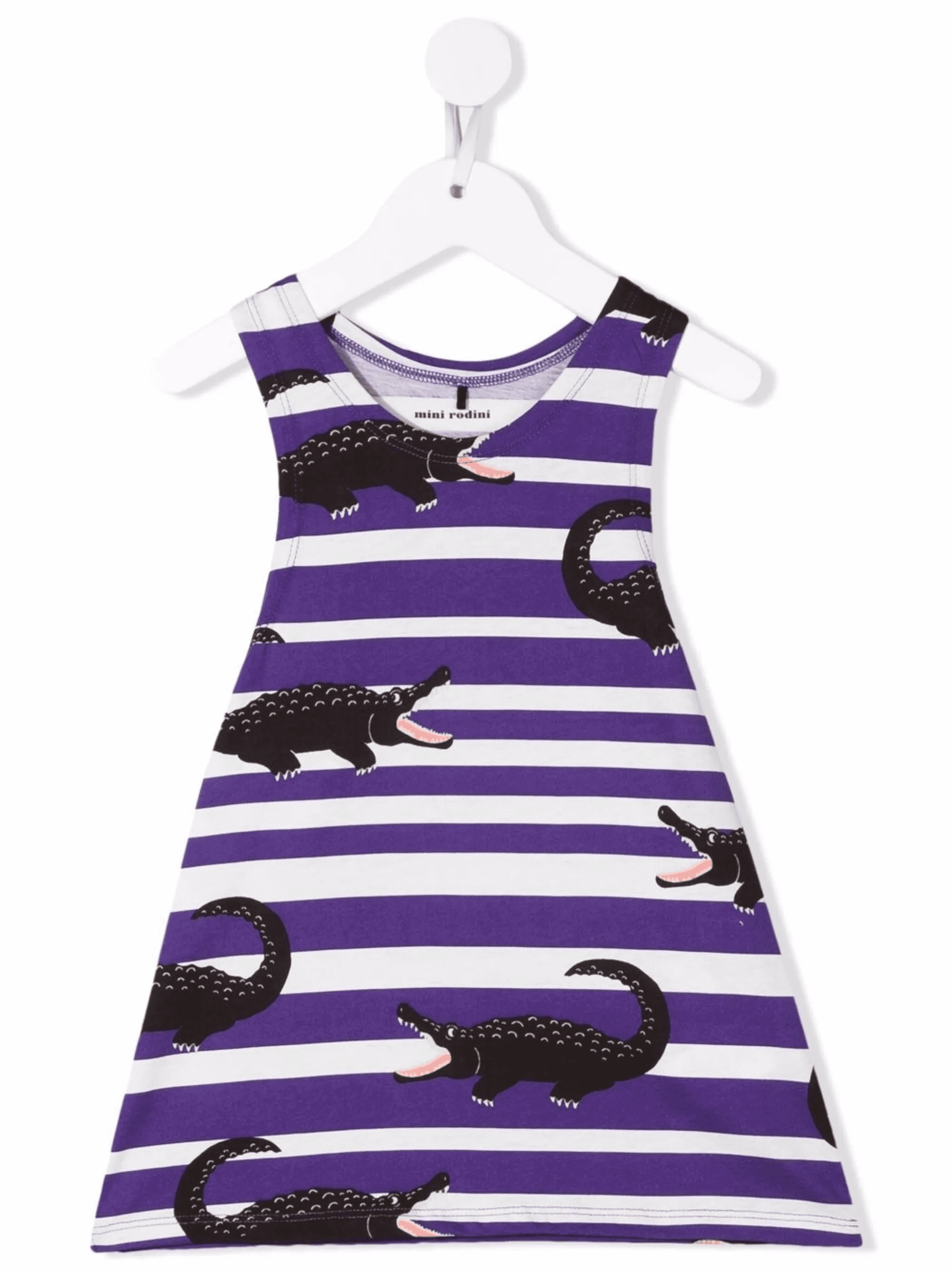 Crocodile Stripe-print organic cotton dress - Image 1