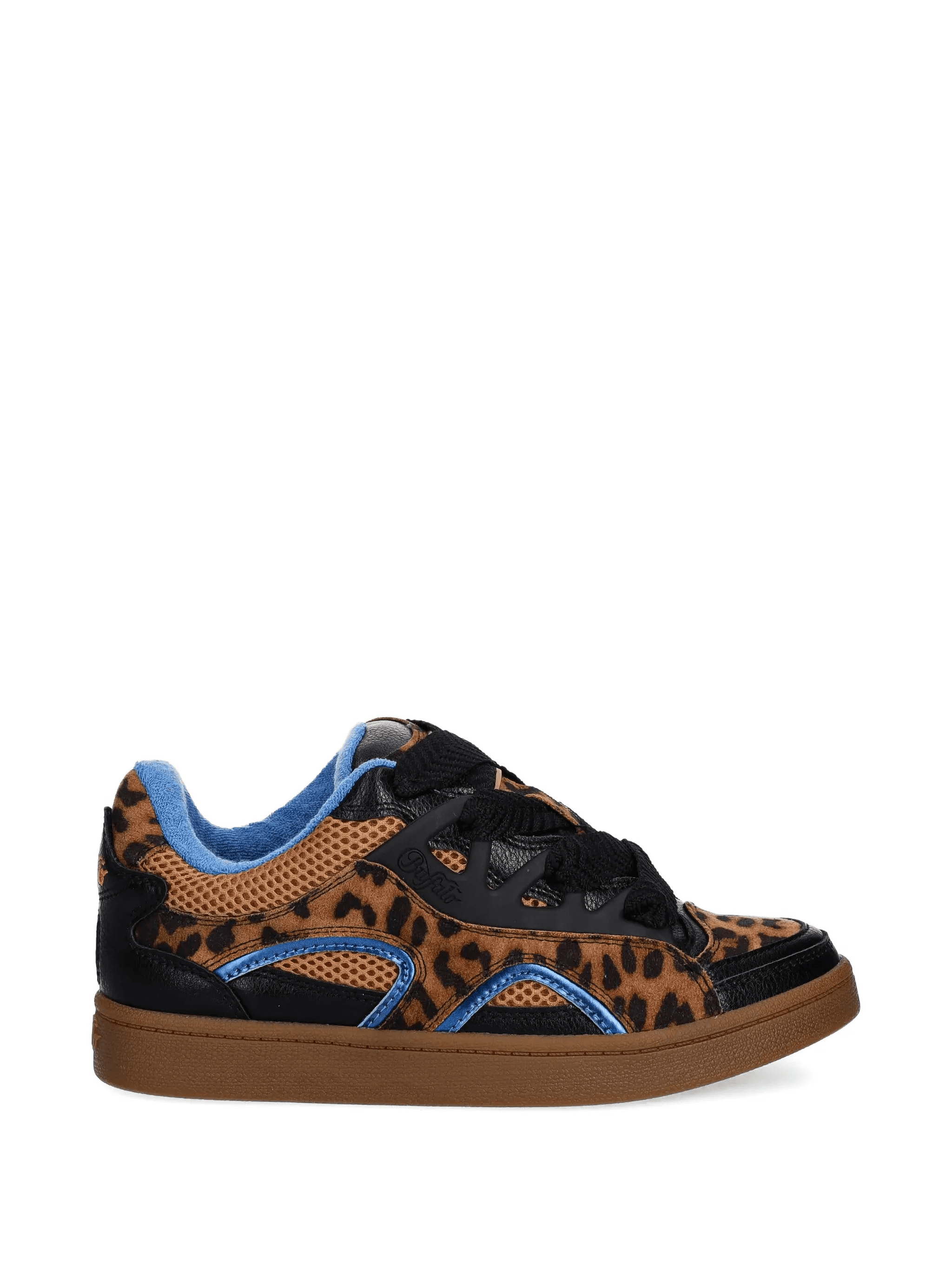 leopard print lace-up sneakers - Image 1