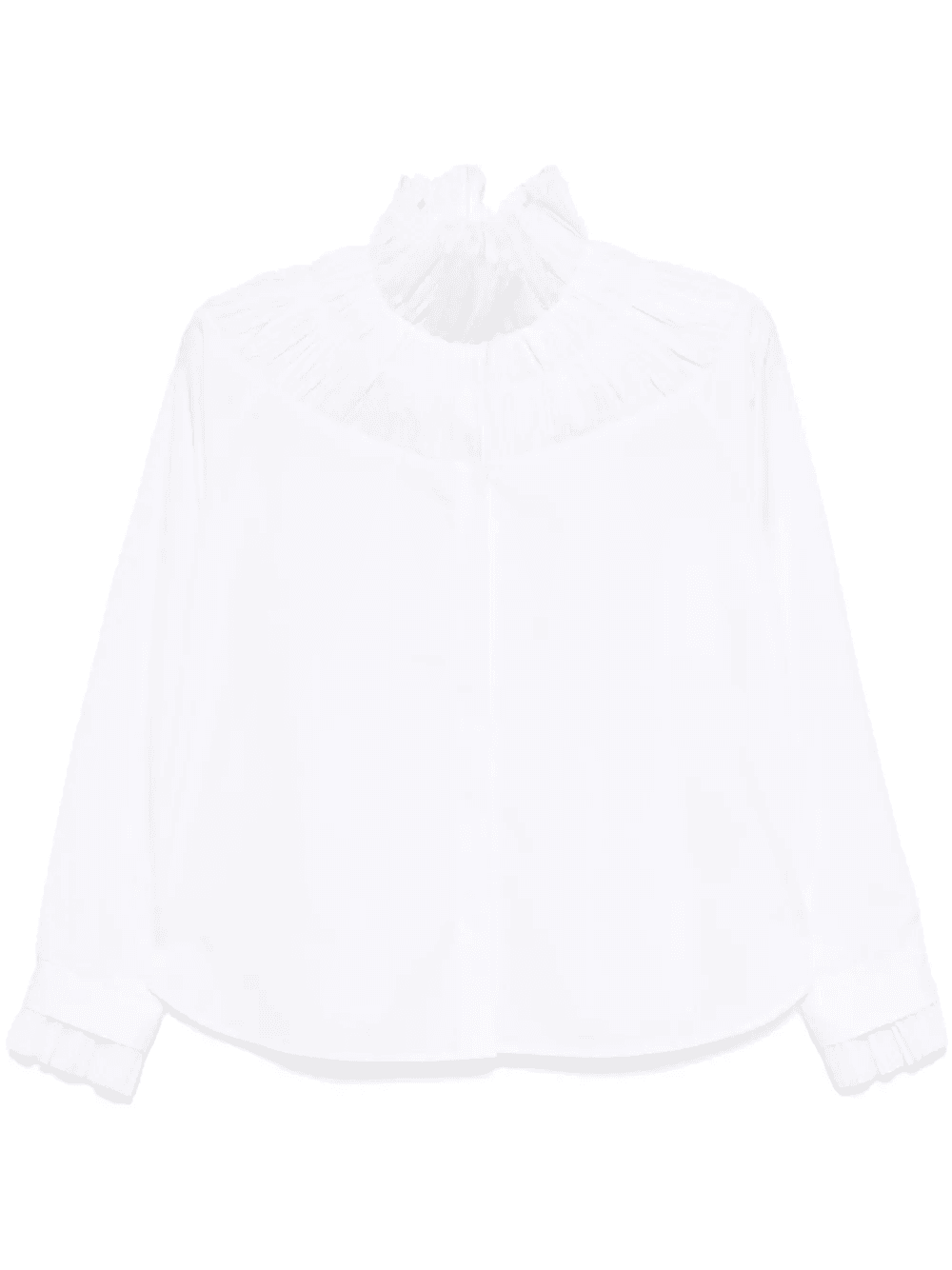 fraise-collar cotton shirt - Image 1