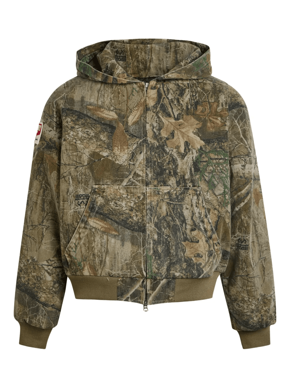 hooded camouflage bomber jacket - Image 1
