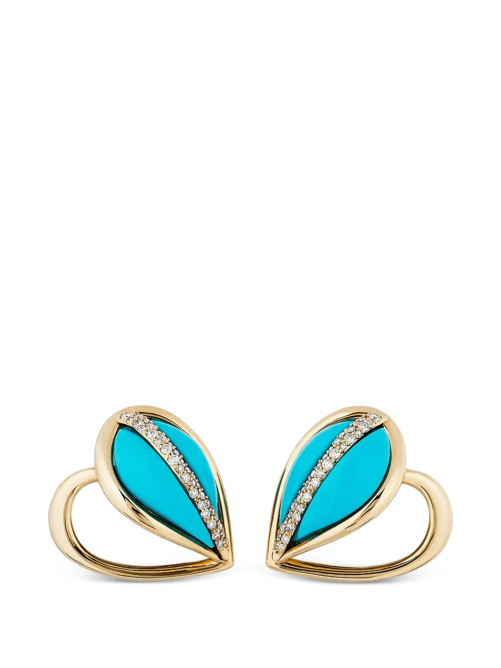 Mother's Love diamond and turquoise earrings - Image 1