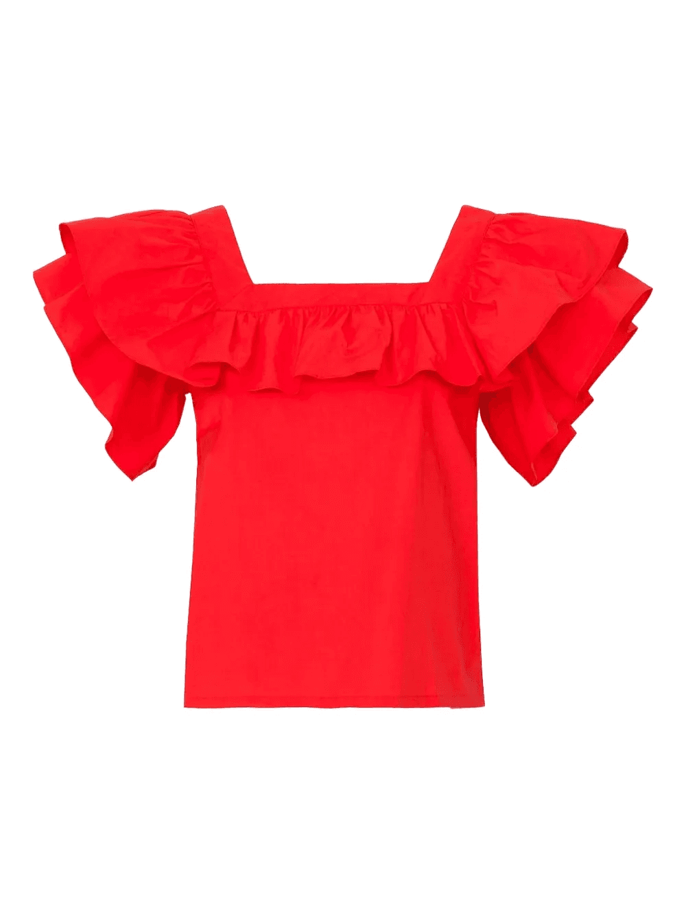 ruffled square neck blouse - Image 1