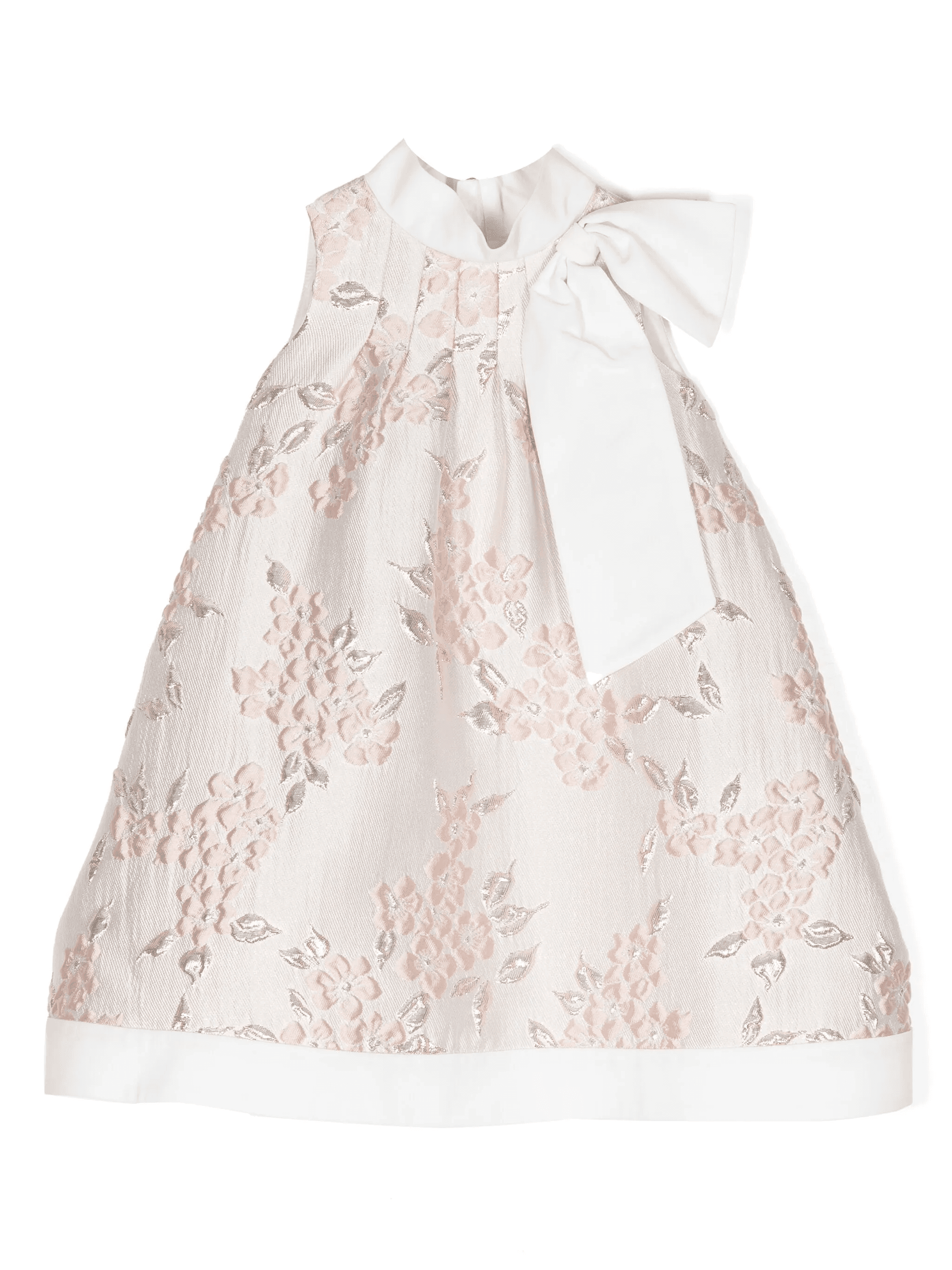 bow-detail patterned-jacquard midi dress - Image 1