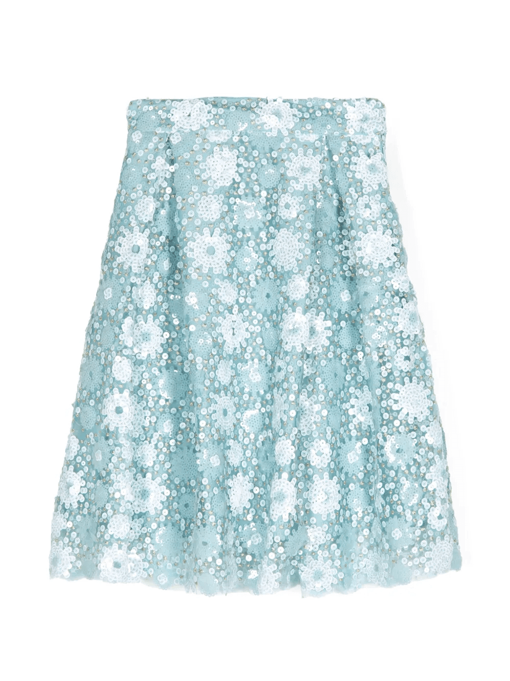 sequin-embellished box pleated skirt - Image 1