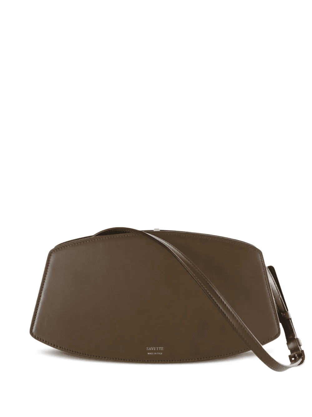 curved-flap calfskin shoulder bag - Image 1