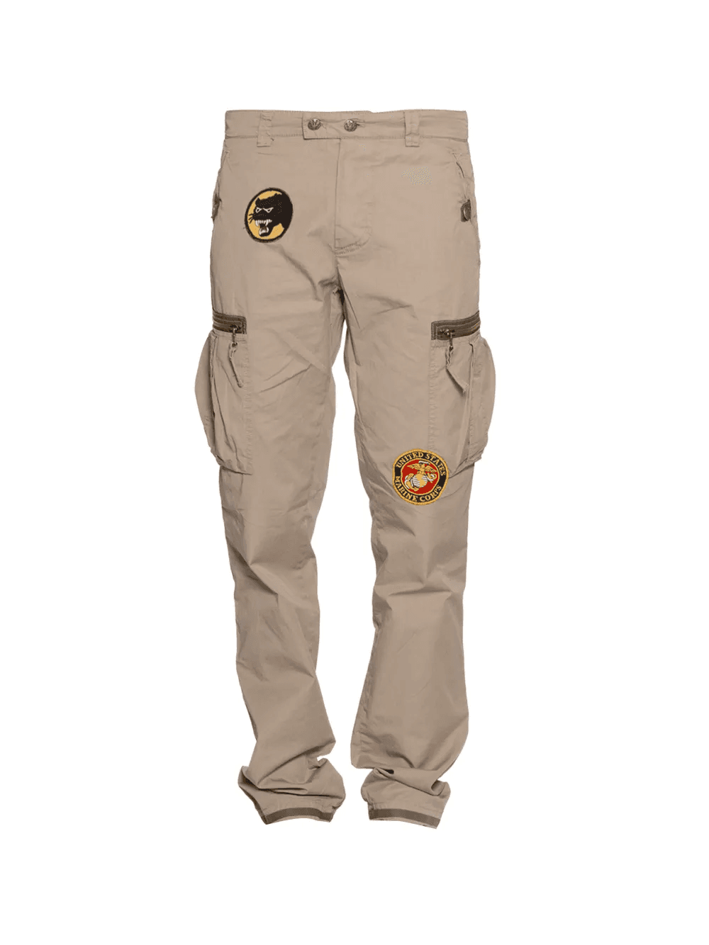 patch-embellished cargo trousers - Image 1
