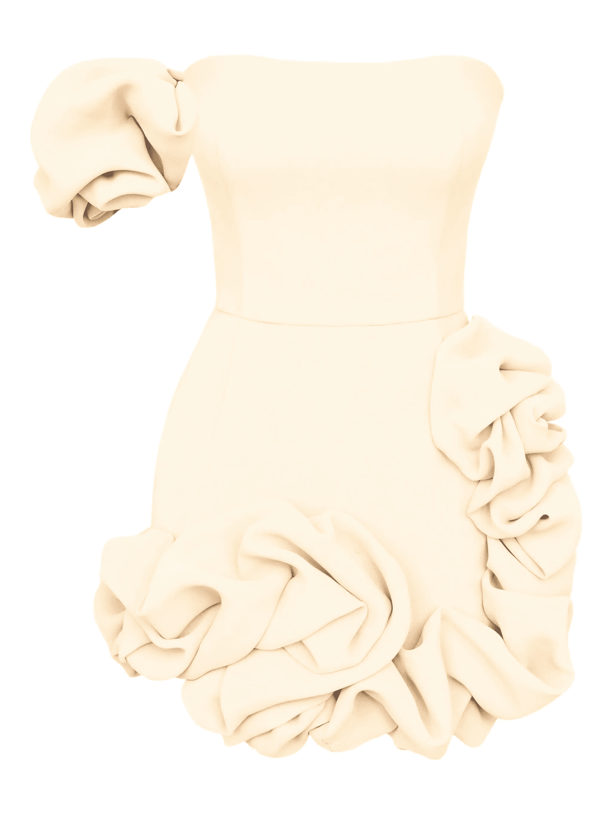 one-shoulder ruffled mini dress - Image 1