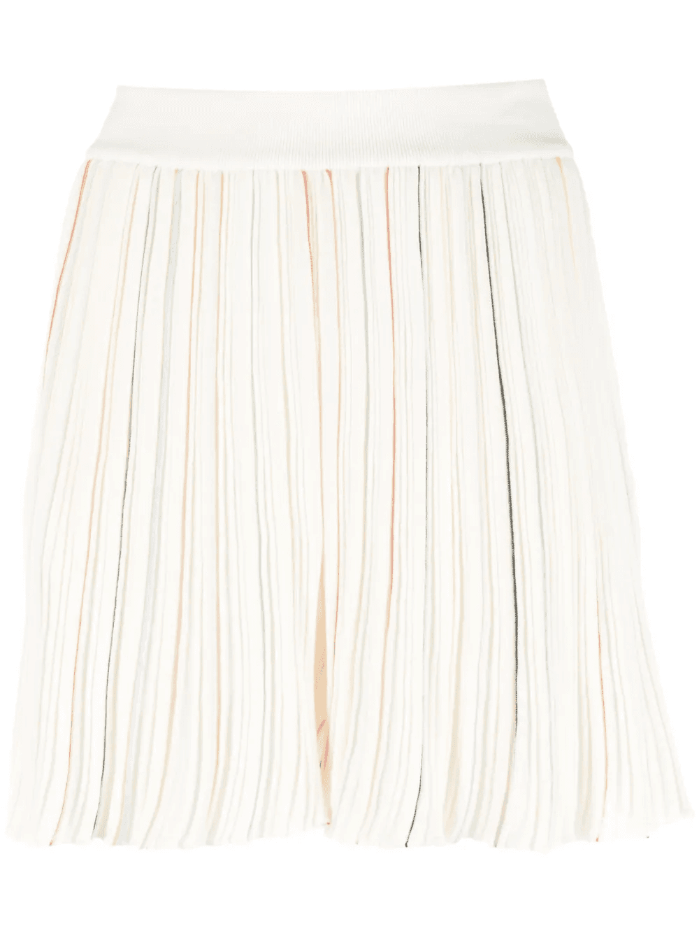 contrast-stripe pleated shorts - Image 1