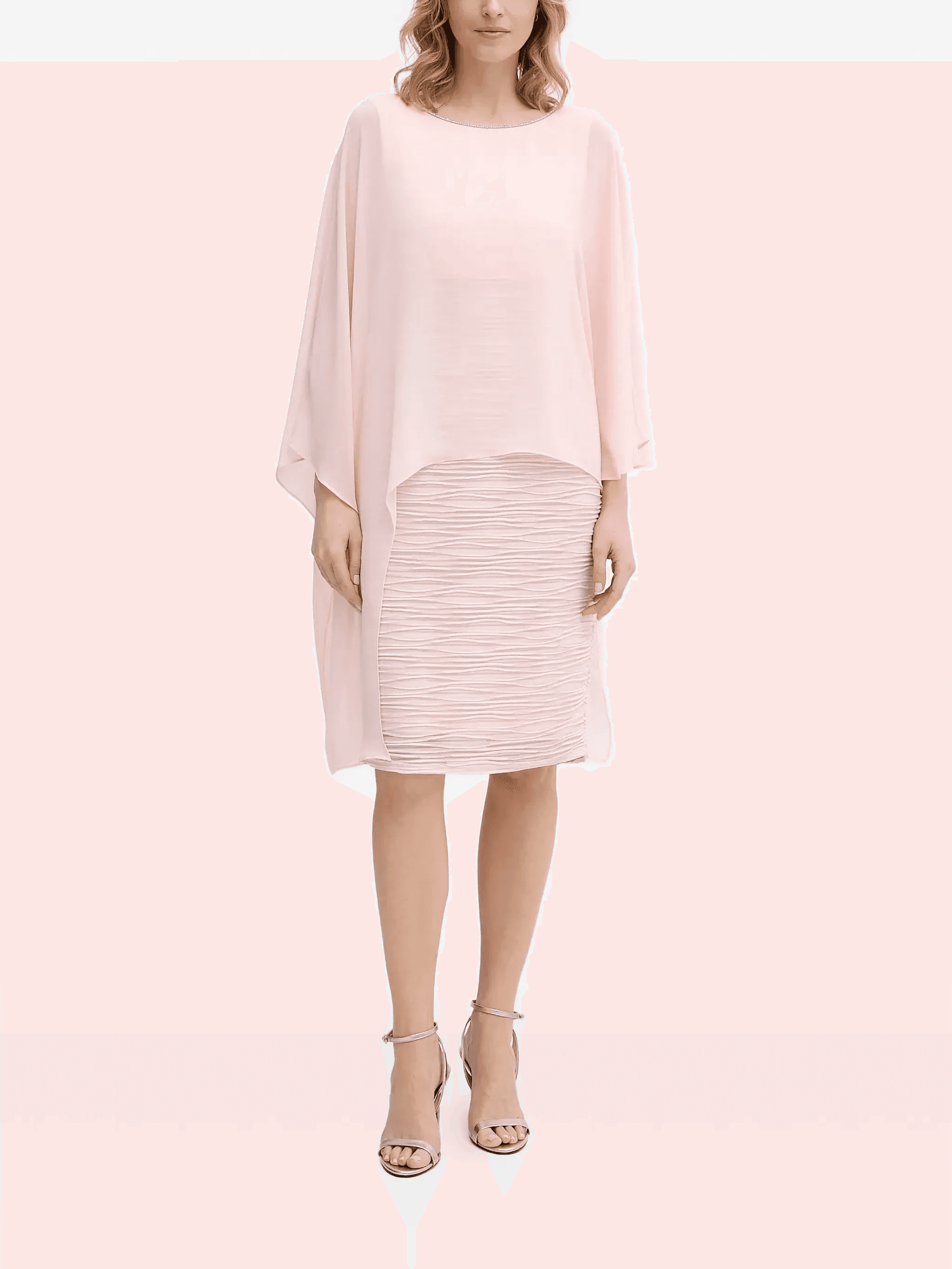 rhinestone-detail pleated midi dress - Image 1