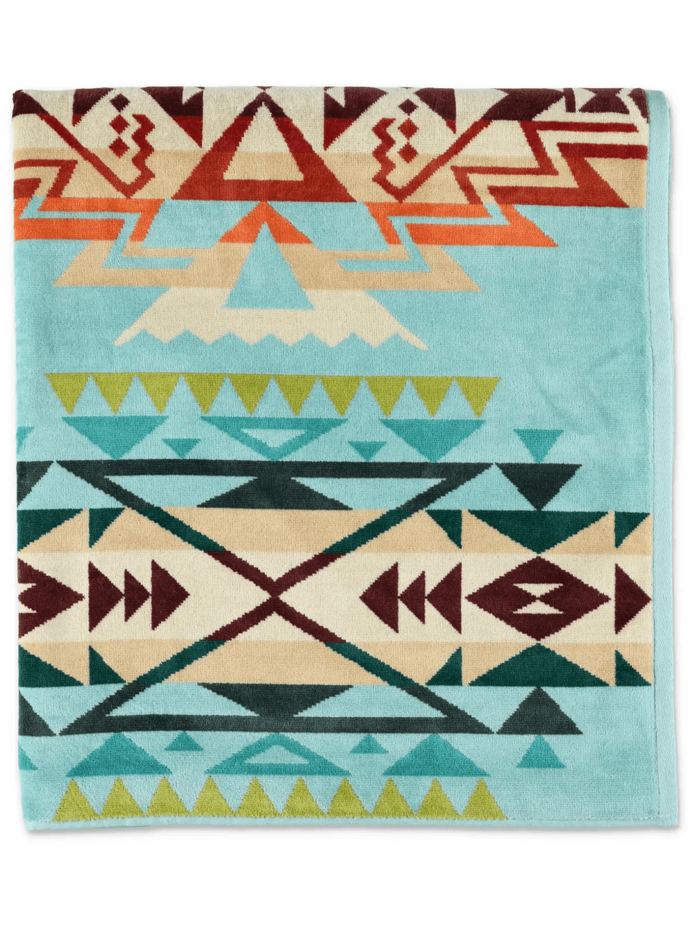 geometric jacquard cotton towel - Image 1