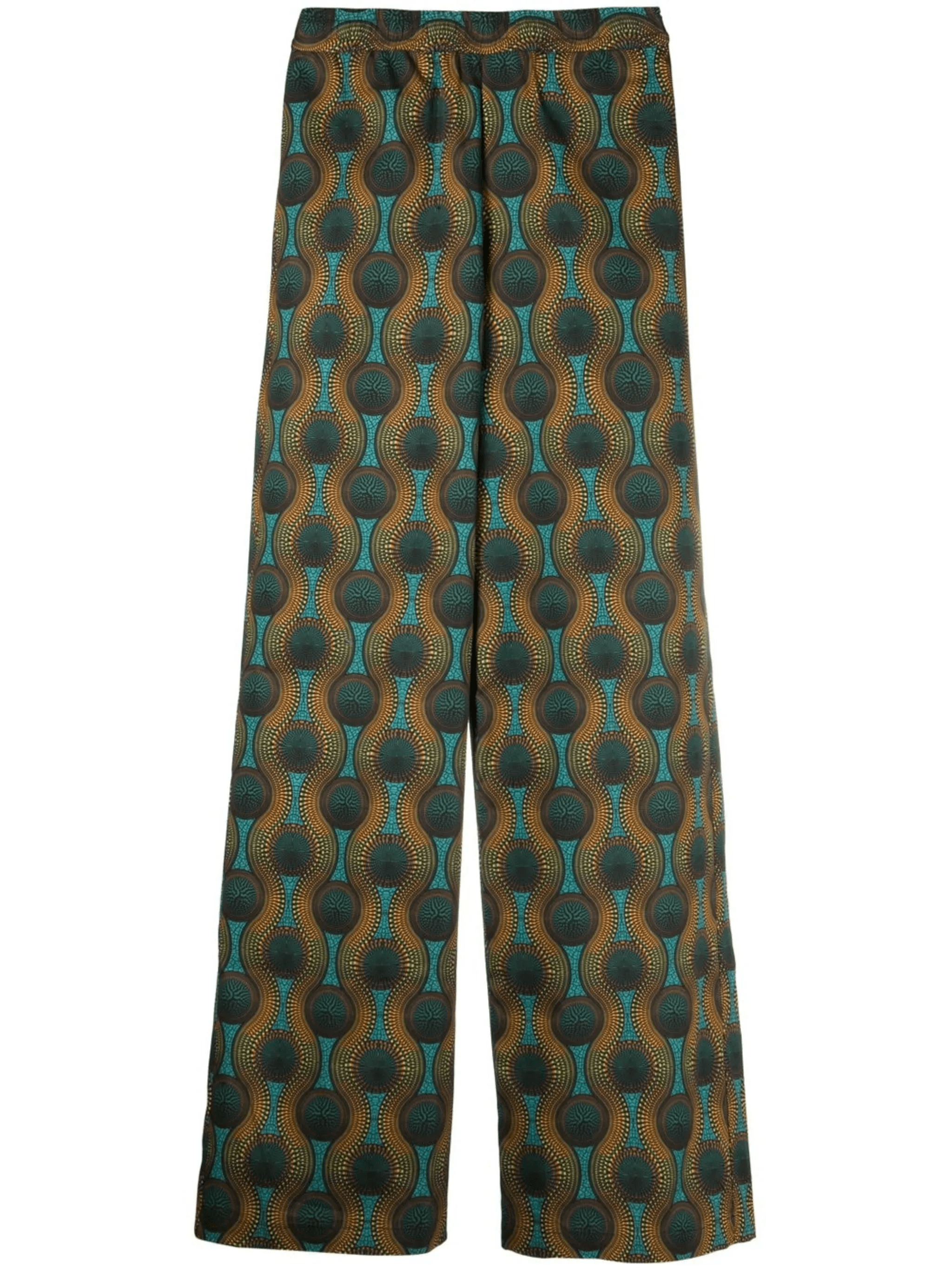 geometric-print silk trousers - Image 1