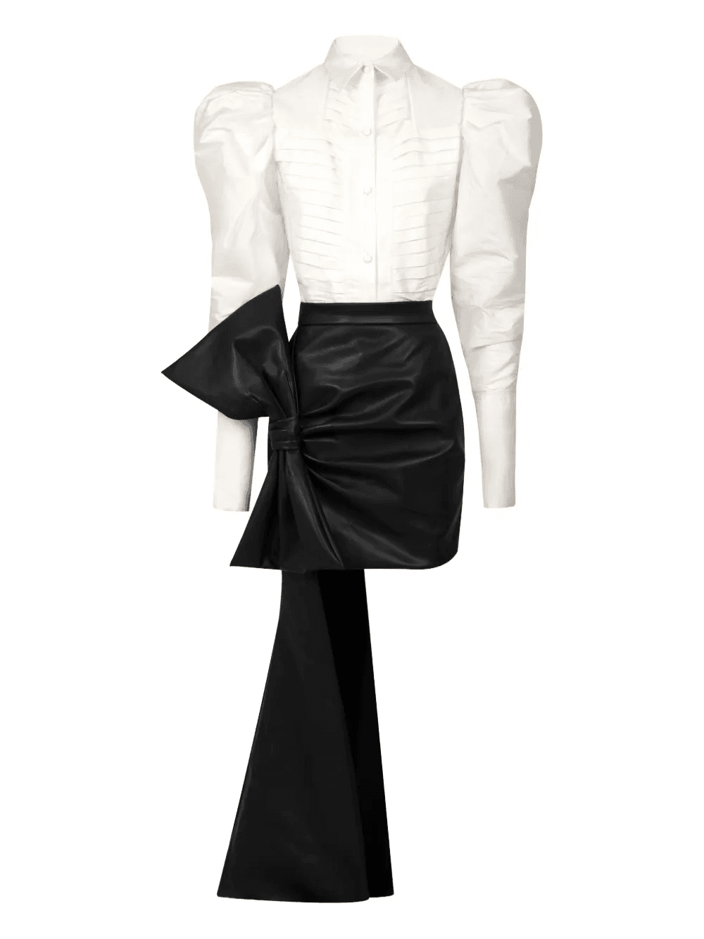 puff-sleeve bow-detail jumpsuit - Image 1