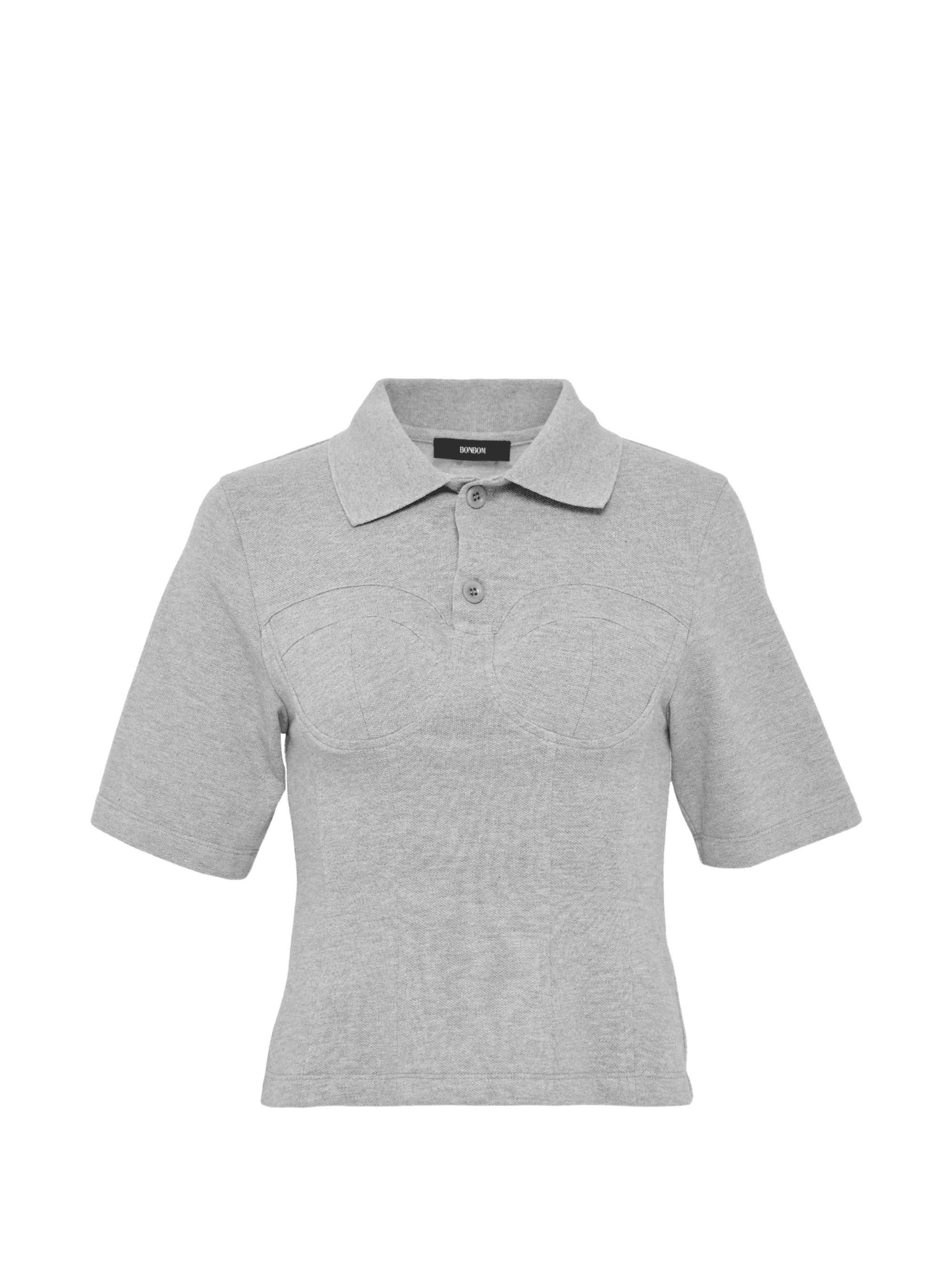 corset pique polo top - Image 1