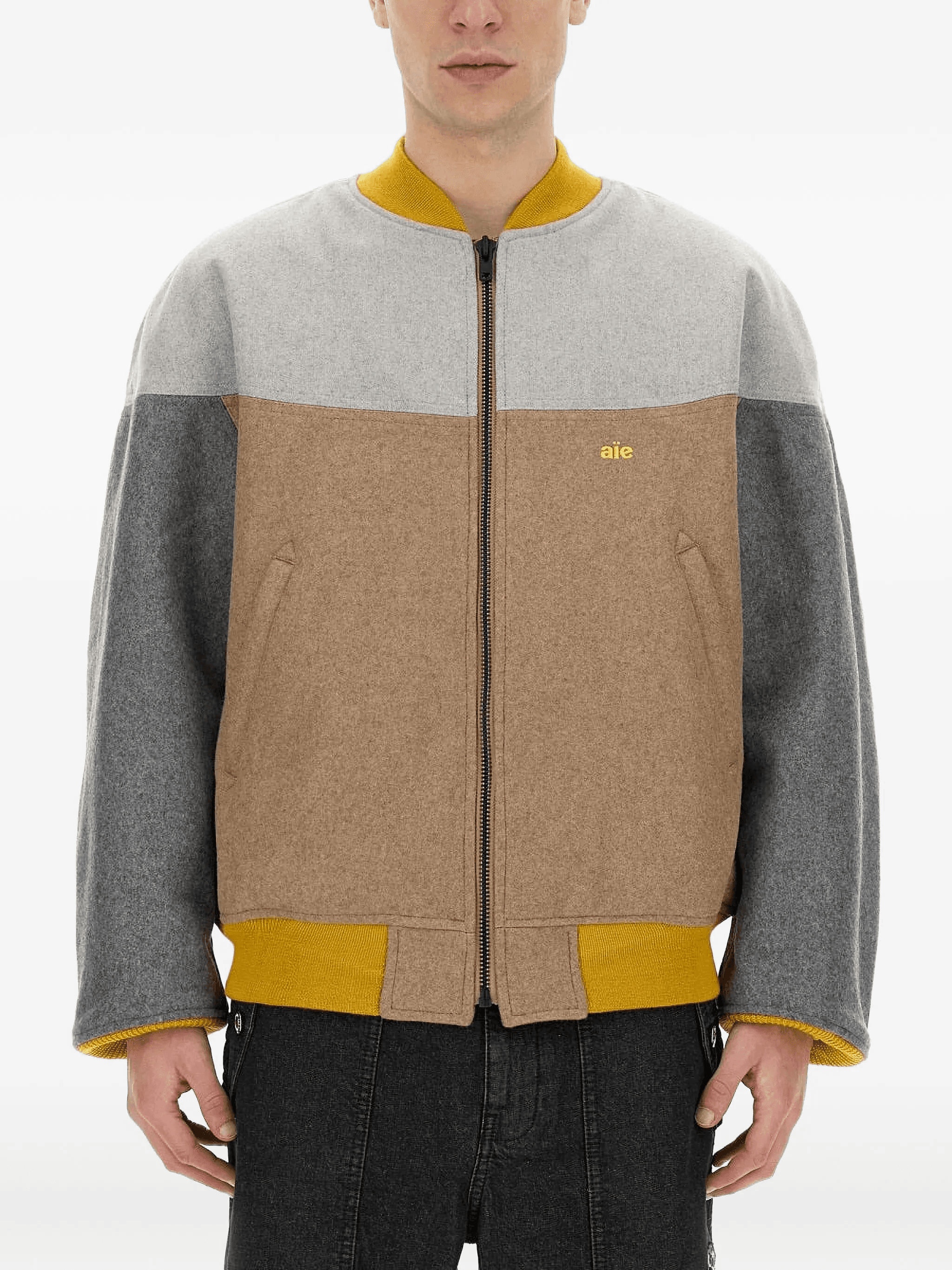 colour-block bomber jacket - Image 1
