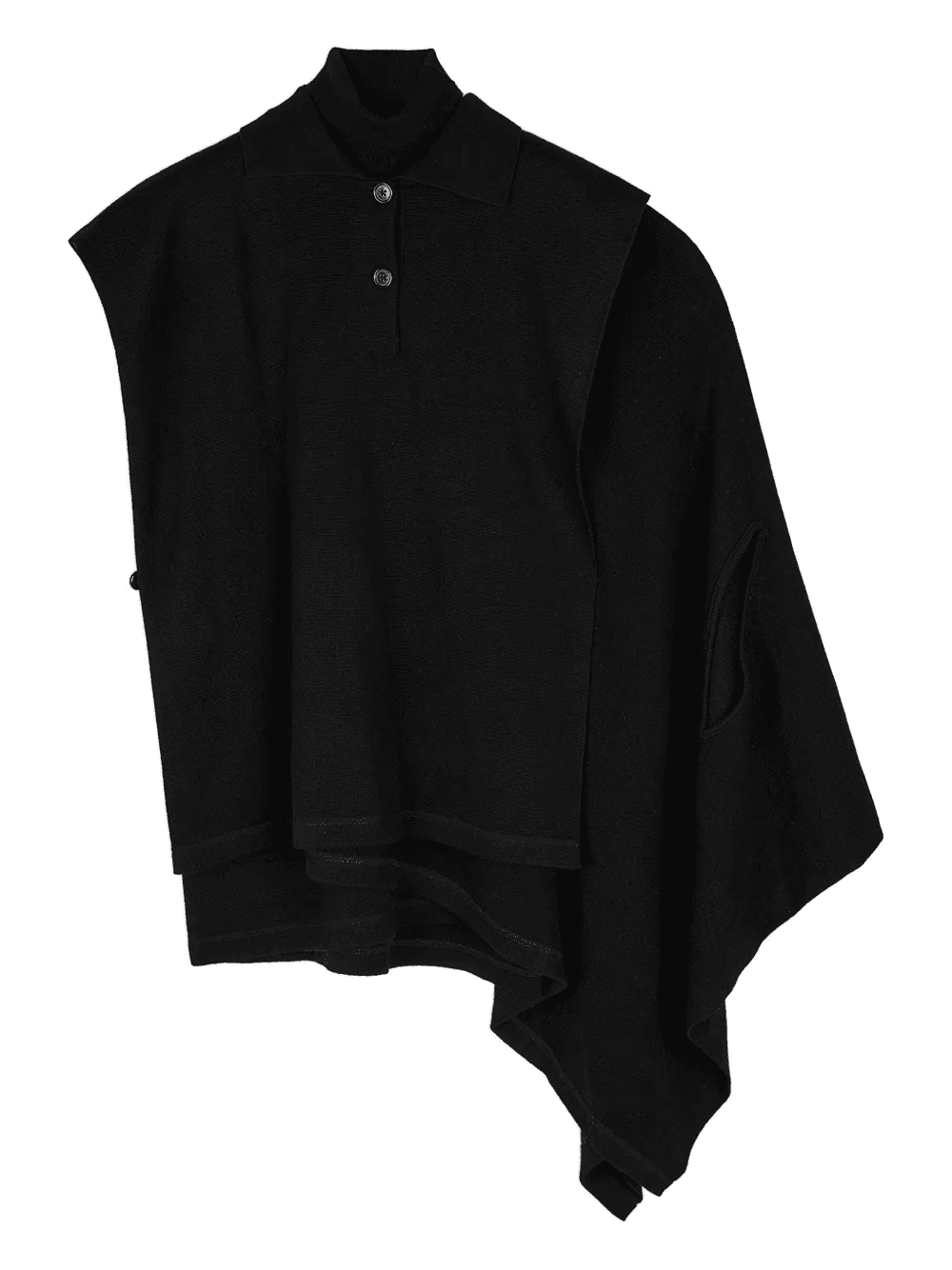 polo-neck cape sweater - Image 1