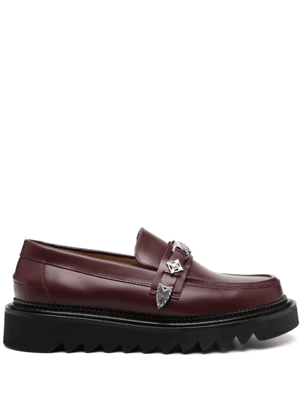 chunky leather loafers - Image 1