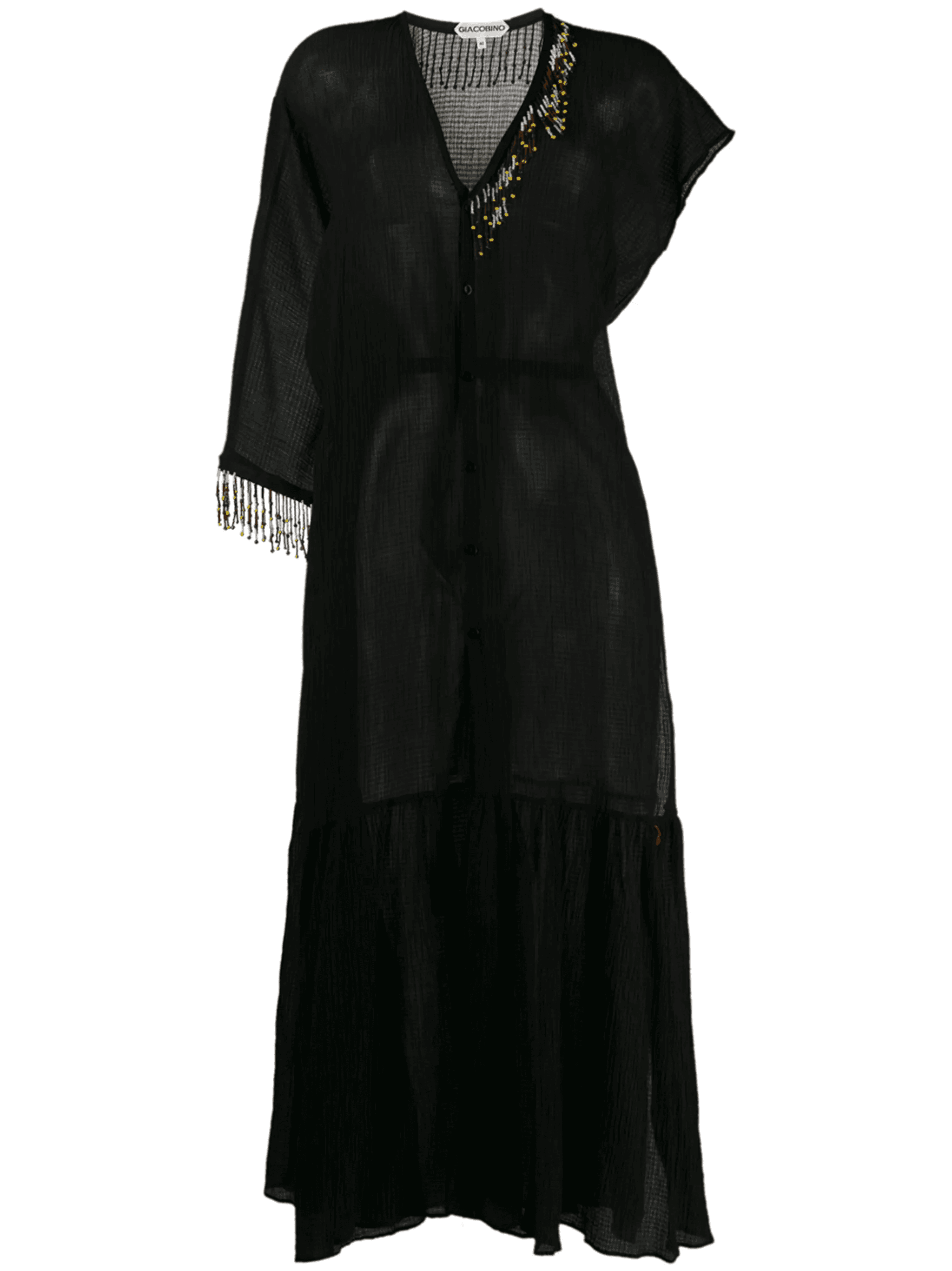 bead embellished shirt dress - Image 1