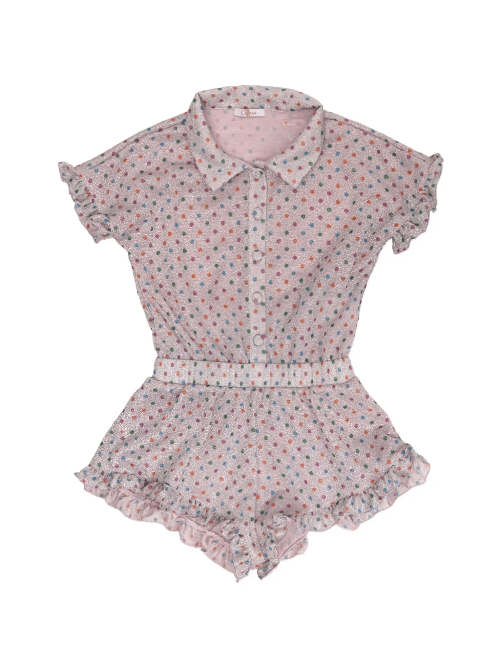 printed ruffled playsuit - Image 1