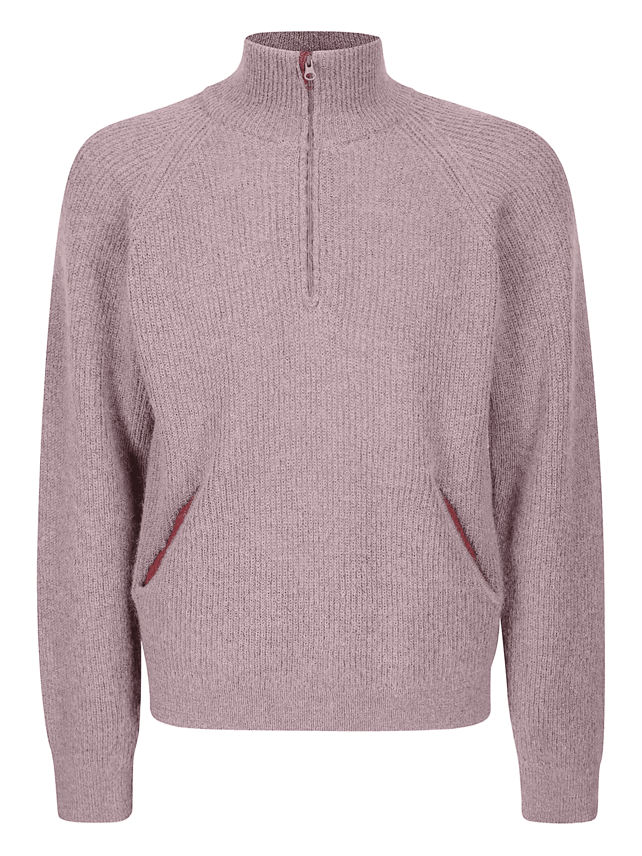 zip-fastening raglan-sleeve sweater - Image 1