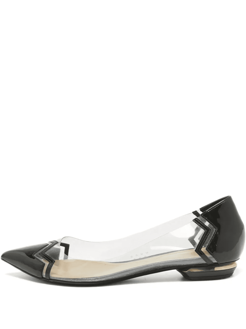 pre-owned clear panel pointed pumps - Image 1