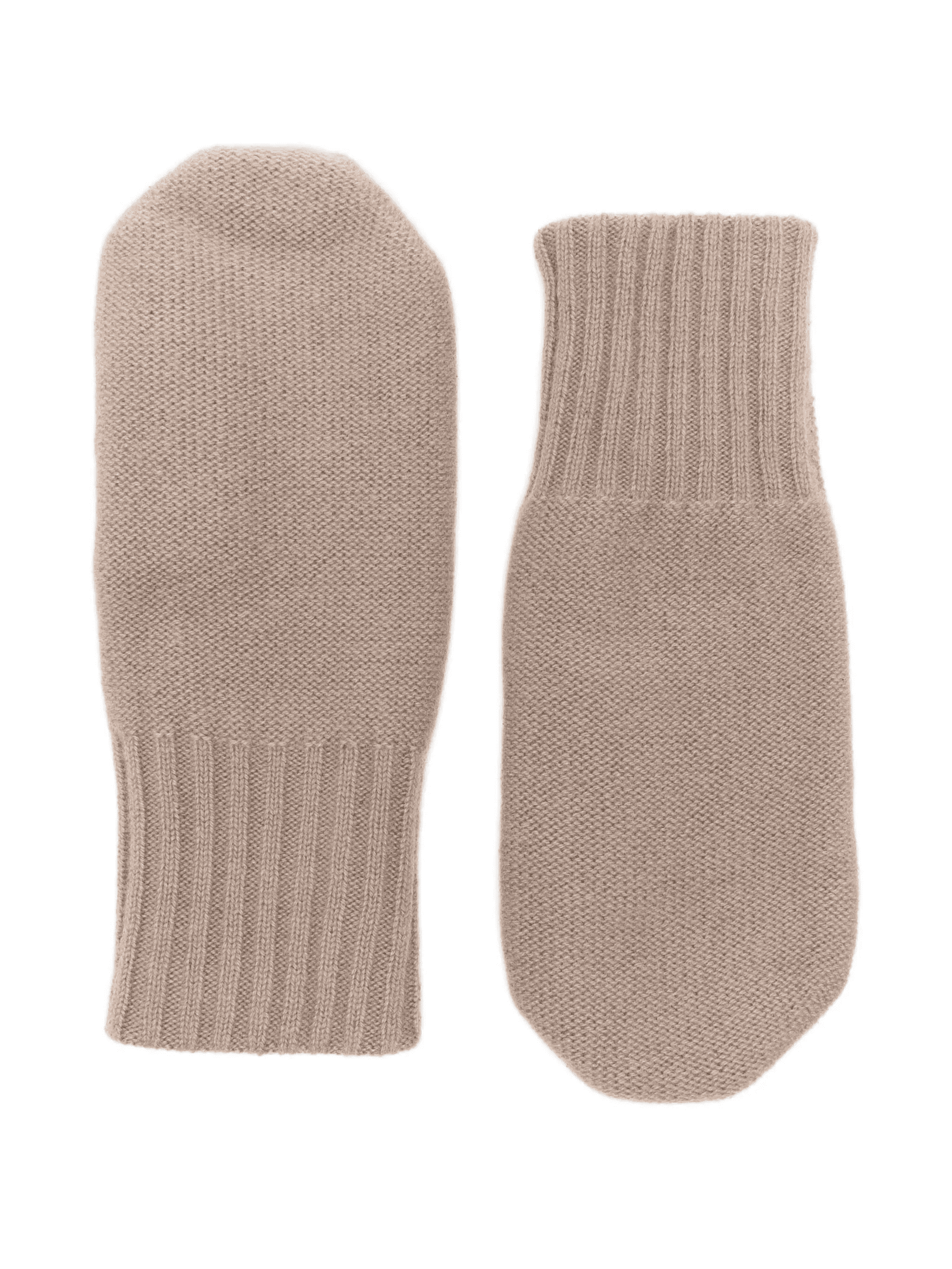 cashmere ribbed mittens - Image 1