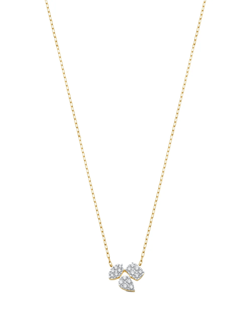 18K yellow gold Reverie diamond cushion necklace - Image 1