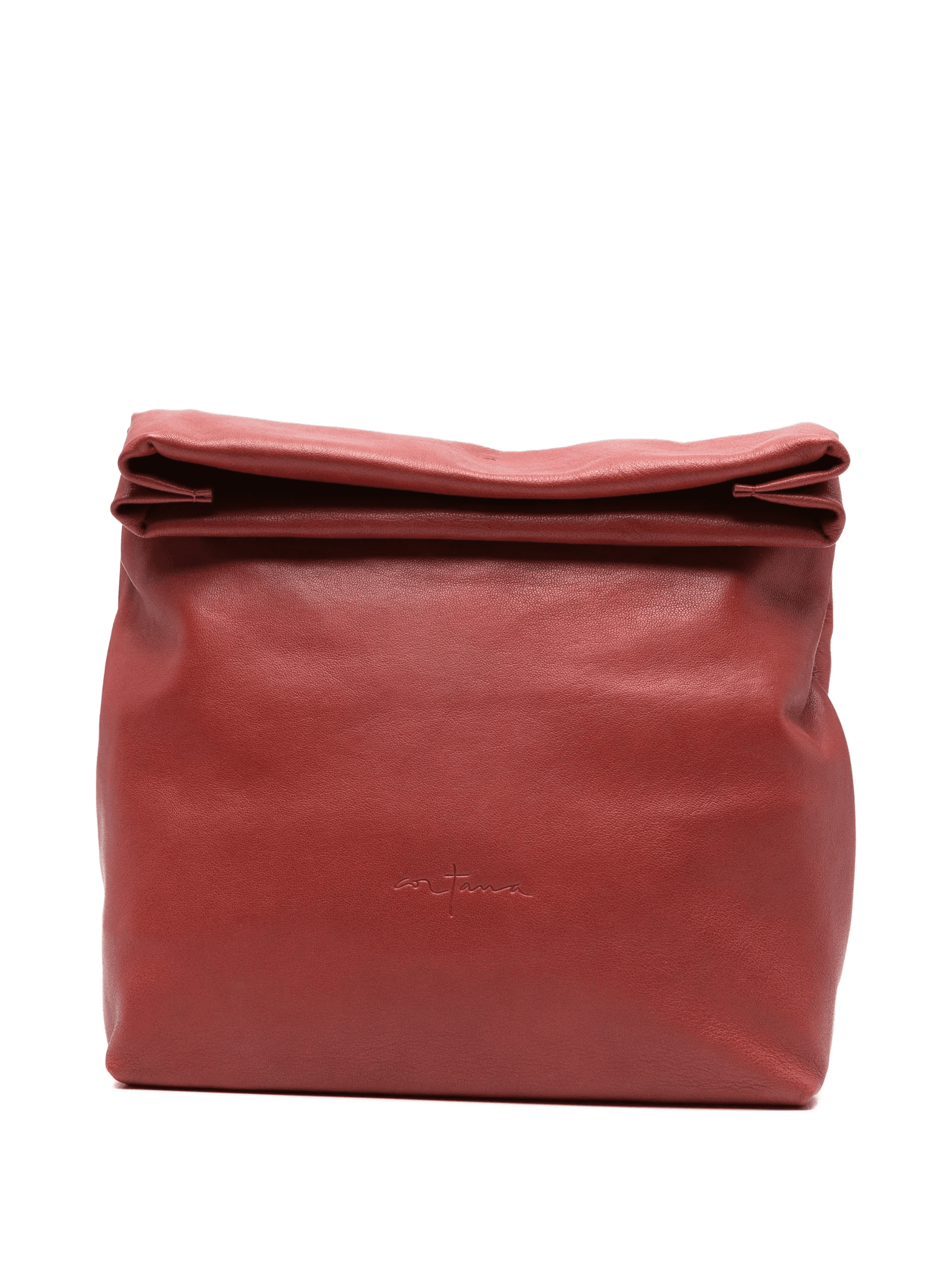 roll-top leather clutch bag - Image 1