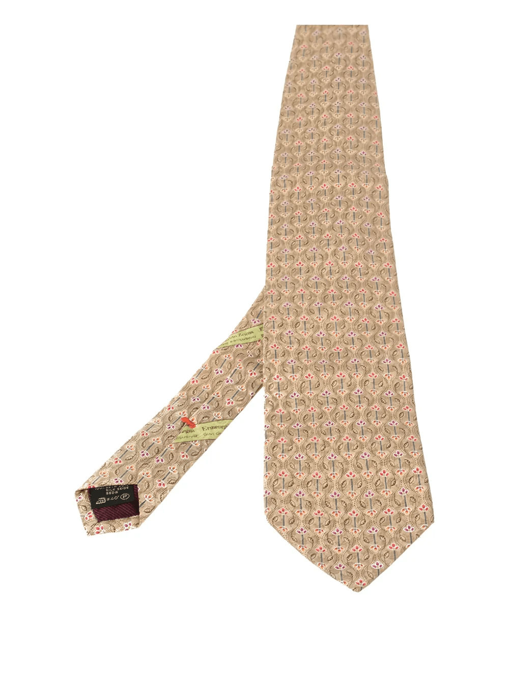 floral-pattern silk tie - Image 1