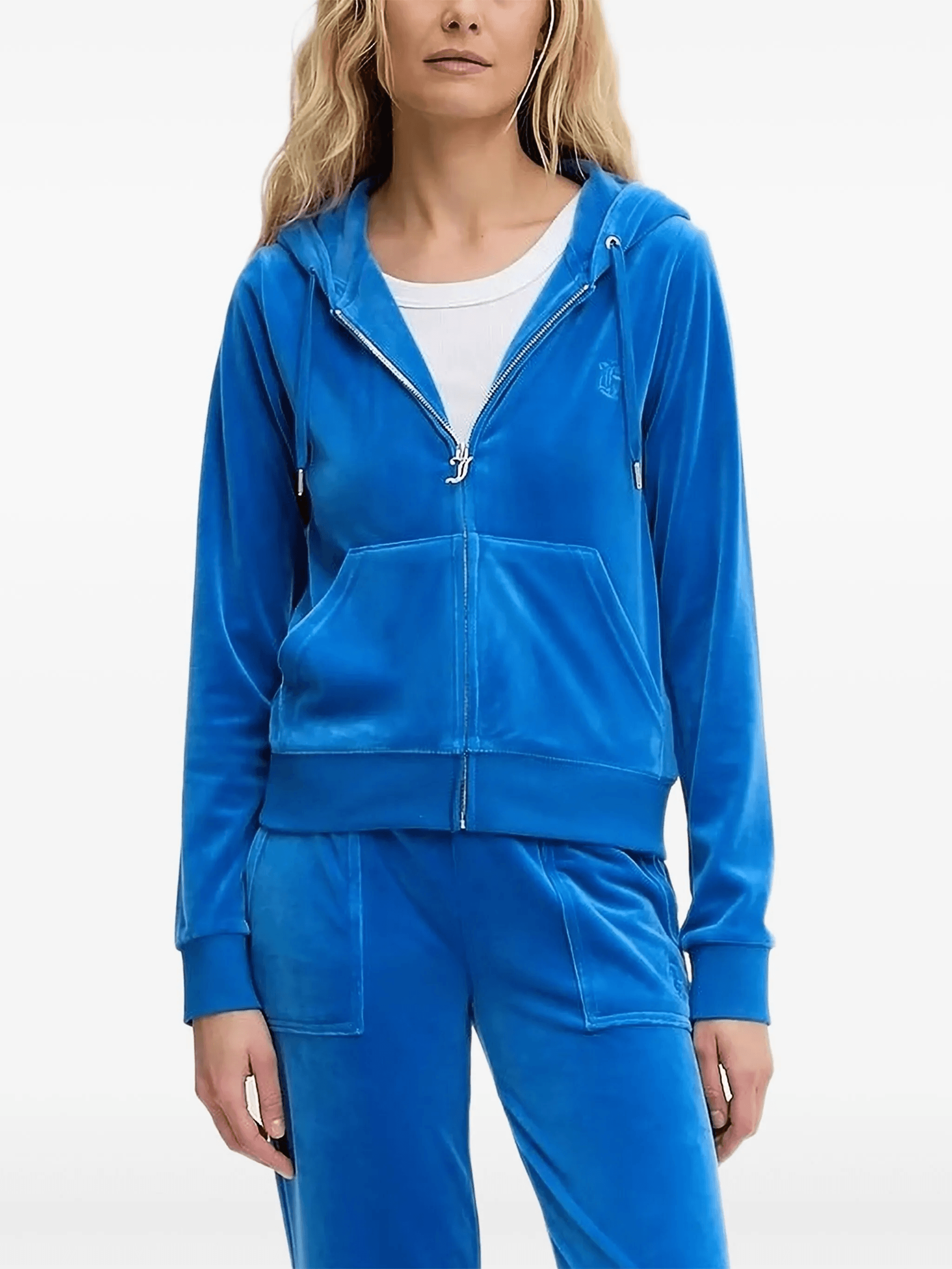 logo-embroidered zip-up hoodie - Image 1