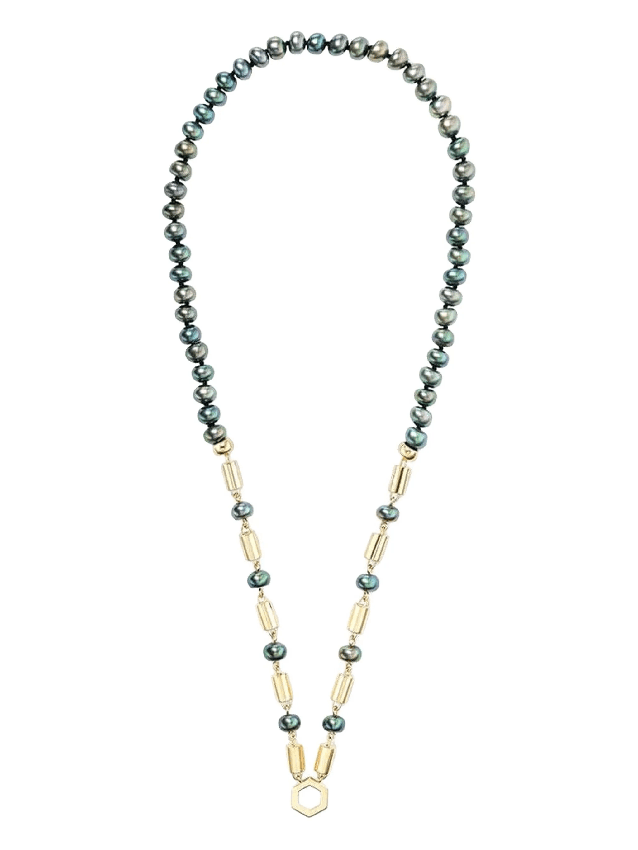 18K yellow gold pearl beaded necklace - Image 1