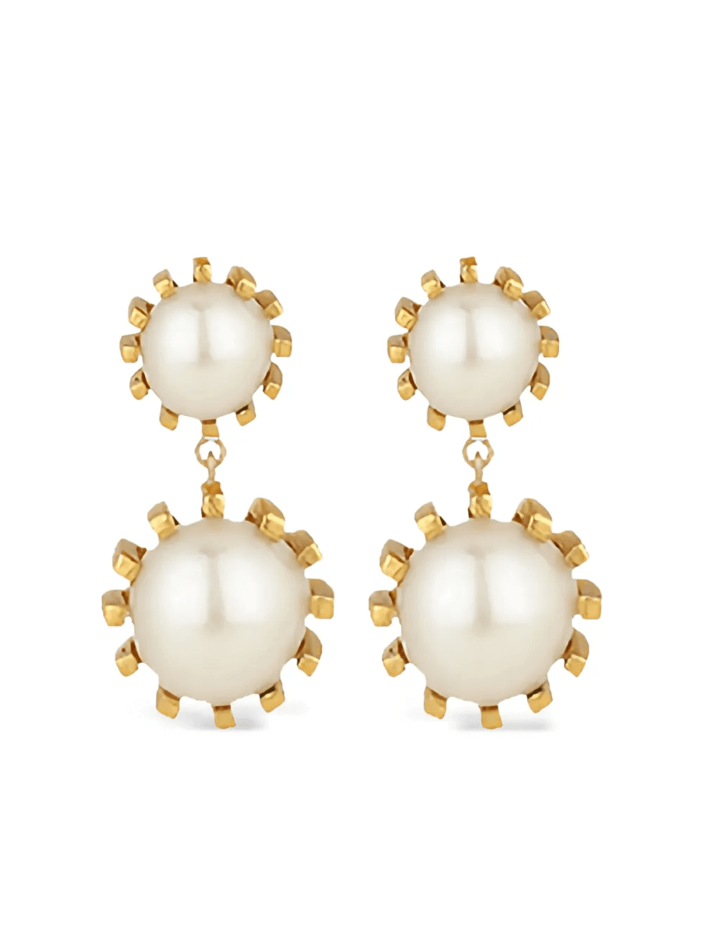 freshwater pearl plated earrings - Image 1