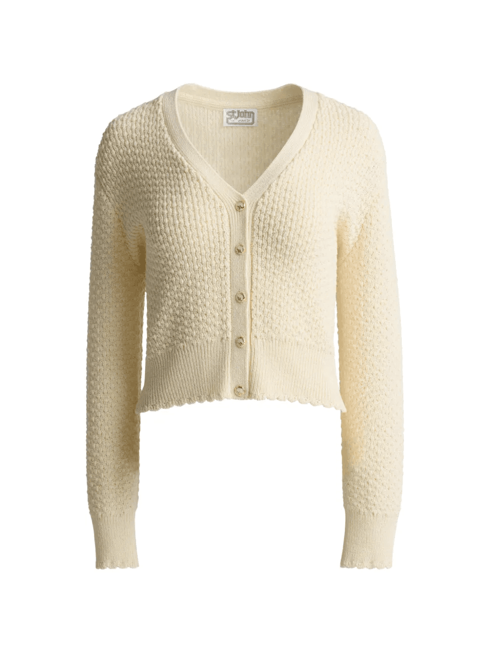 perle crepe knit cardigan - Image 1