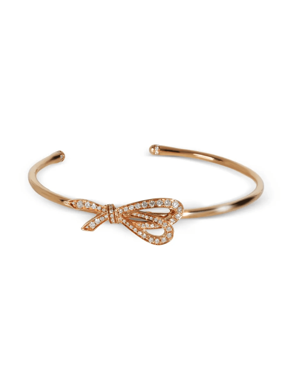 18K rose gold Bow diamond cuff bracelet - Image 1