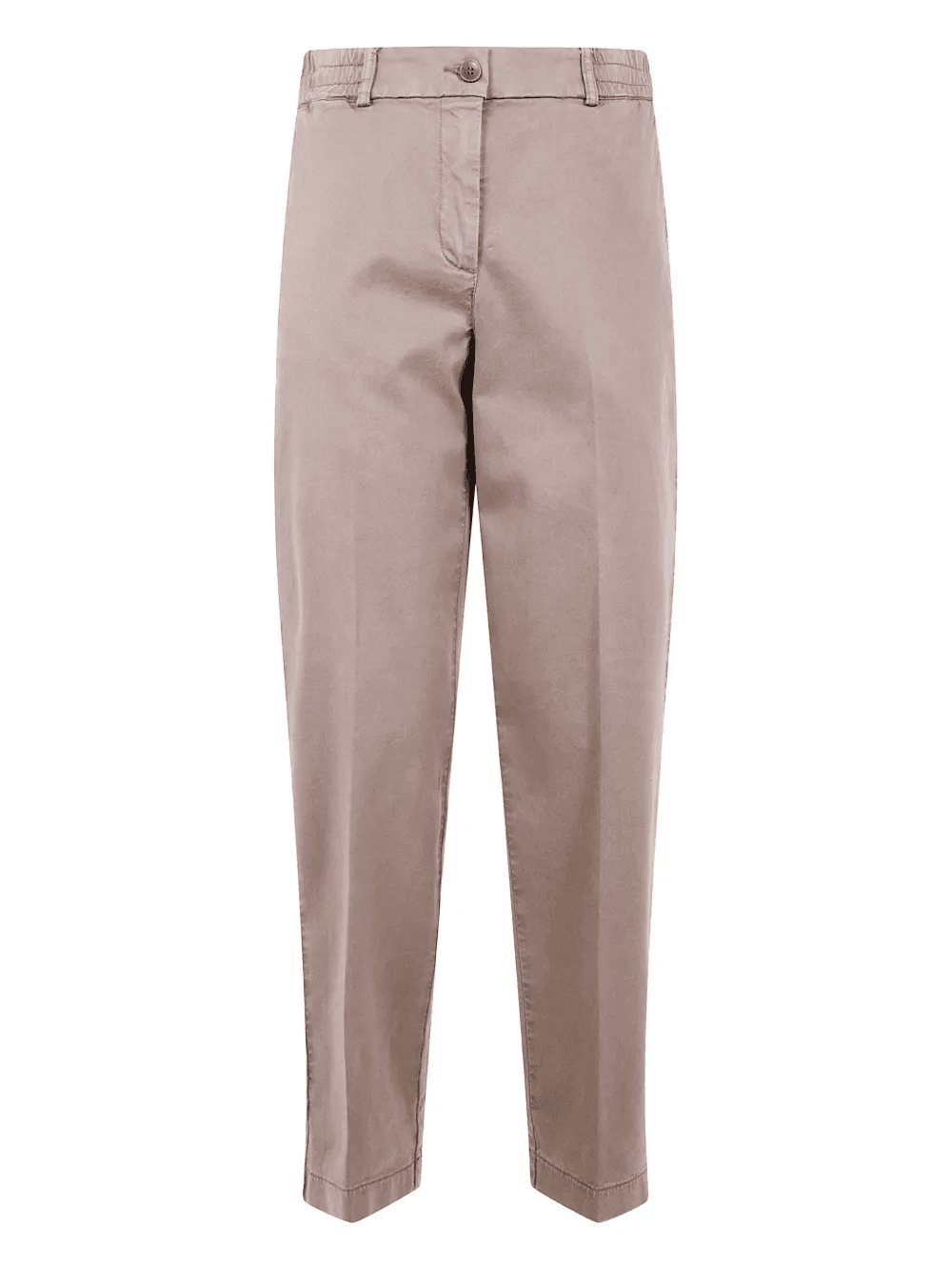 elastic-waistband cotton trousers - Image 1