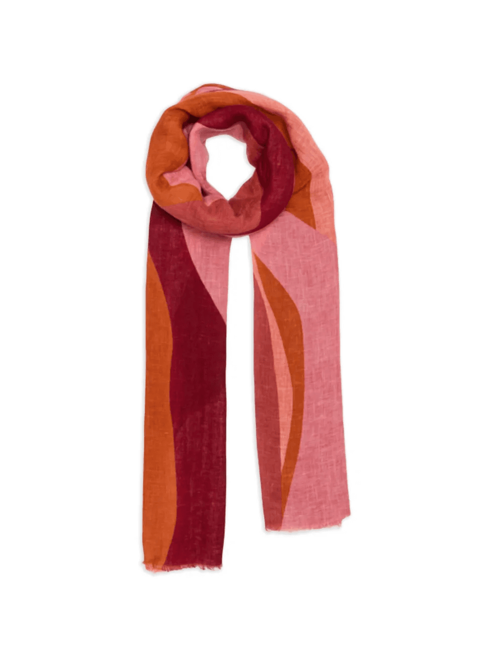 Root abstract-print frayed scarf - Image 1