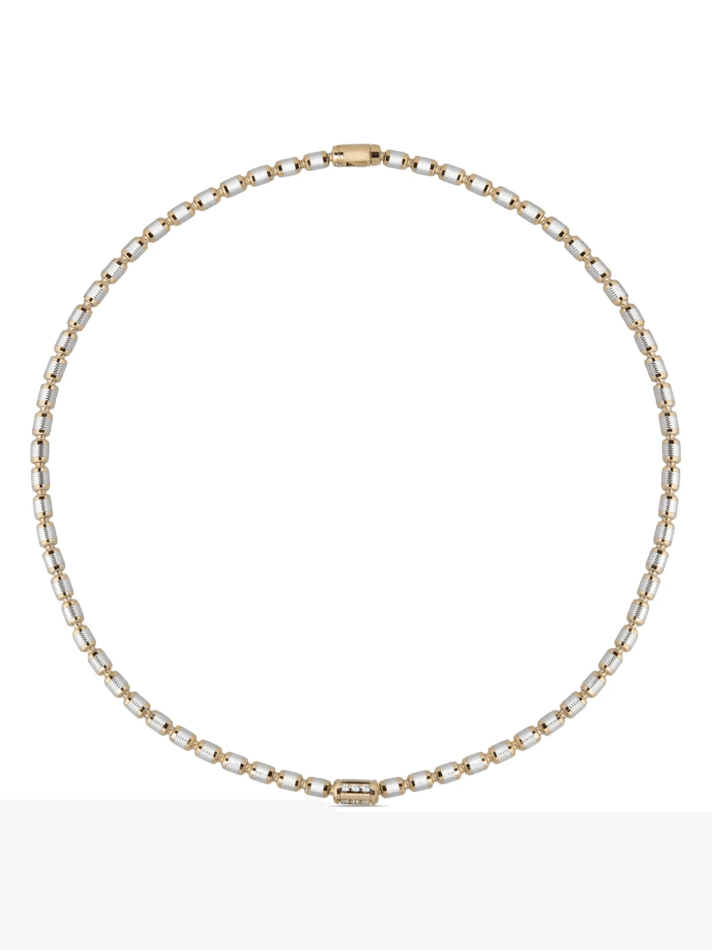 18kt yellow and white gold Lumen diamond necklace - Image 1