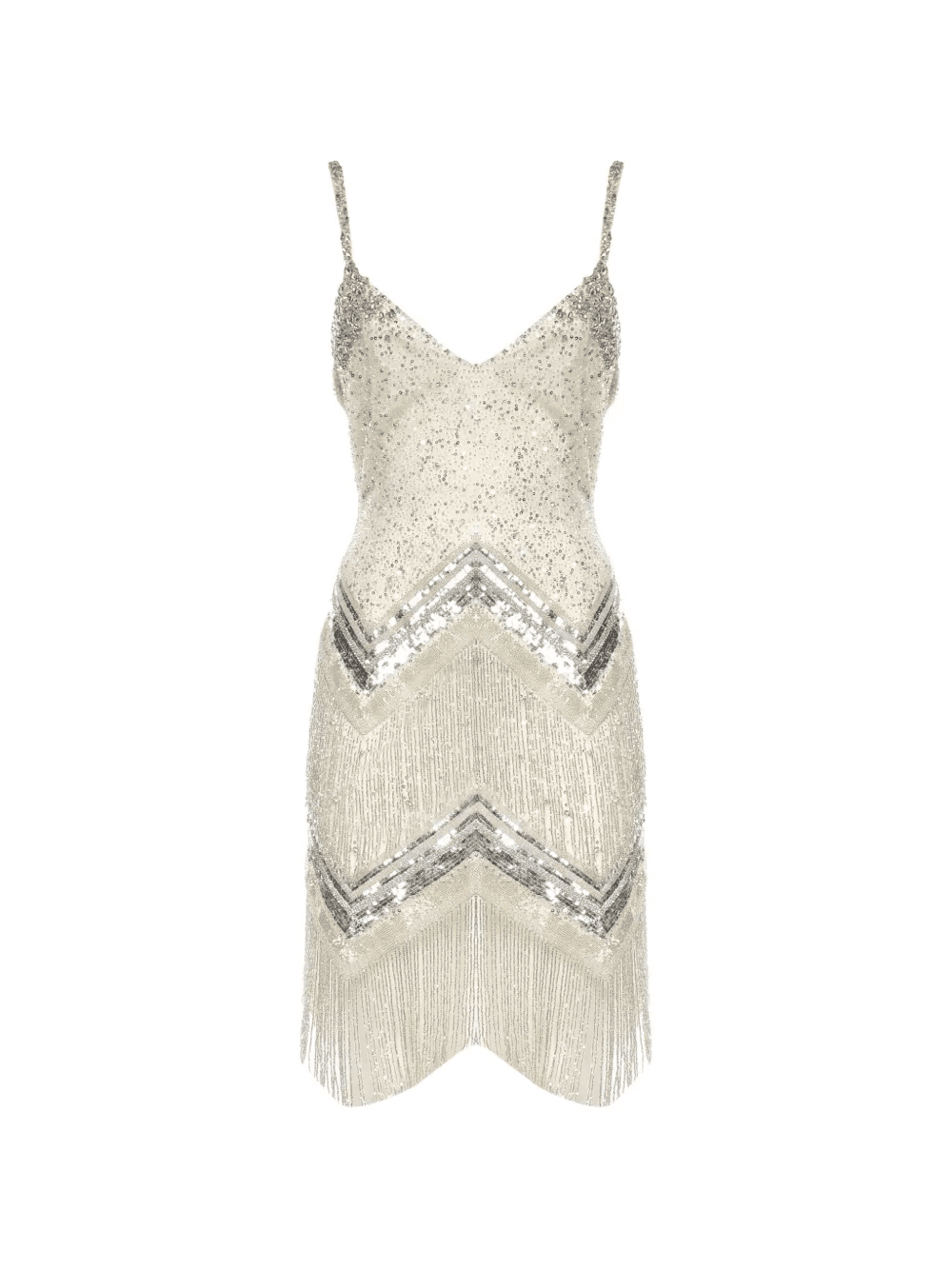 Nora sequin-embellished beaded-fringe dress - Image 1
