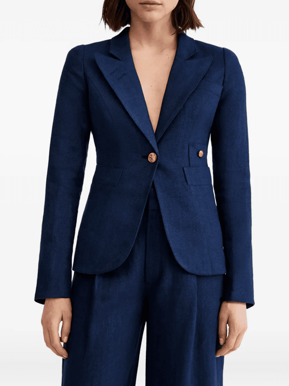 single-breasted wool blazer - Image 1