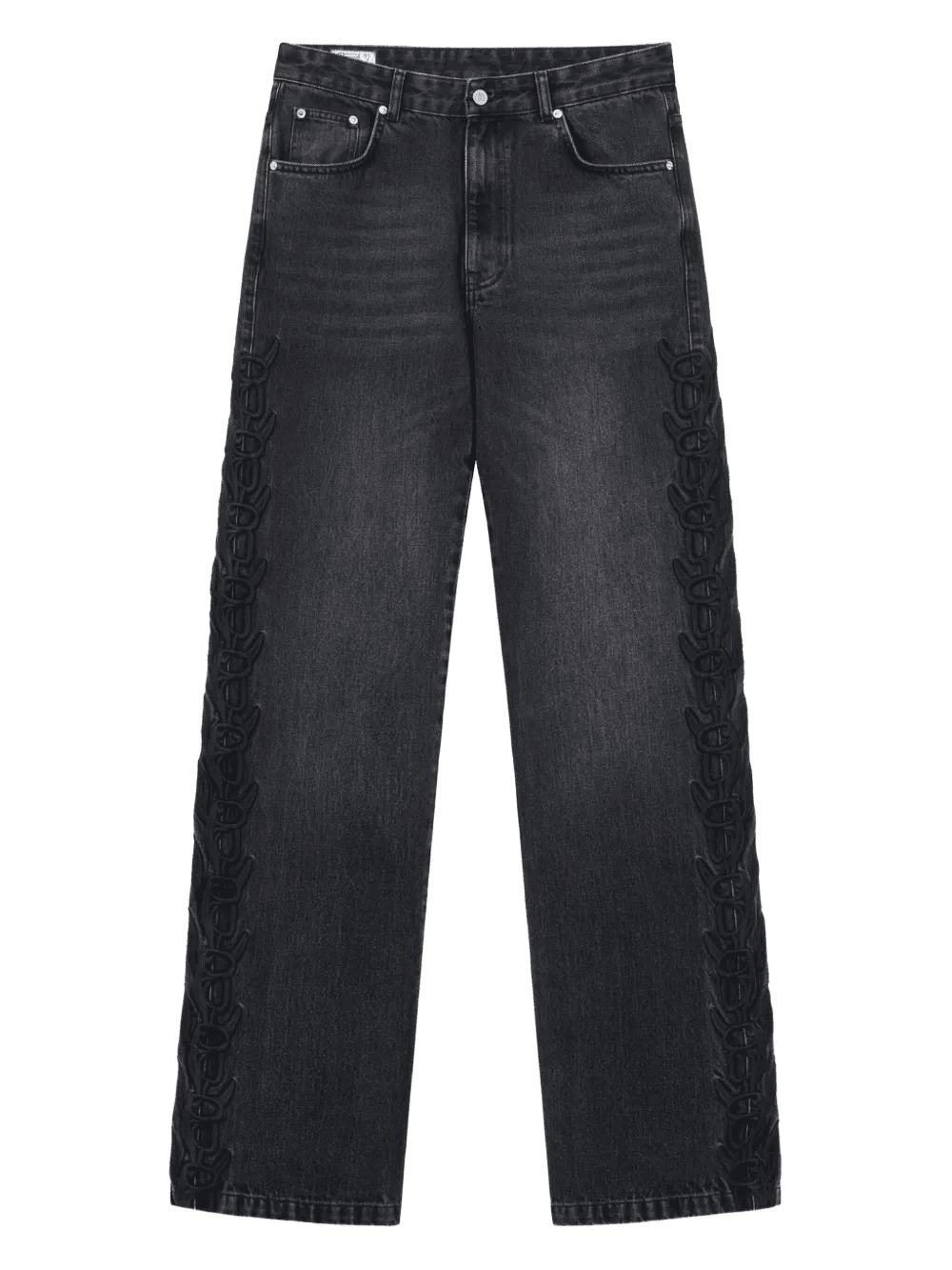 high-waisted straight-leg jeans - Image 1