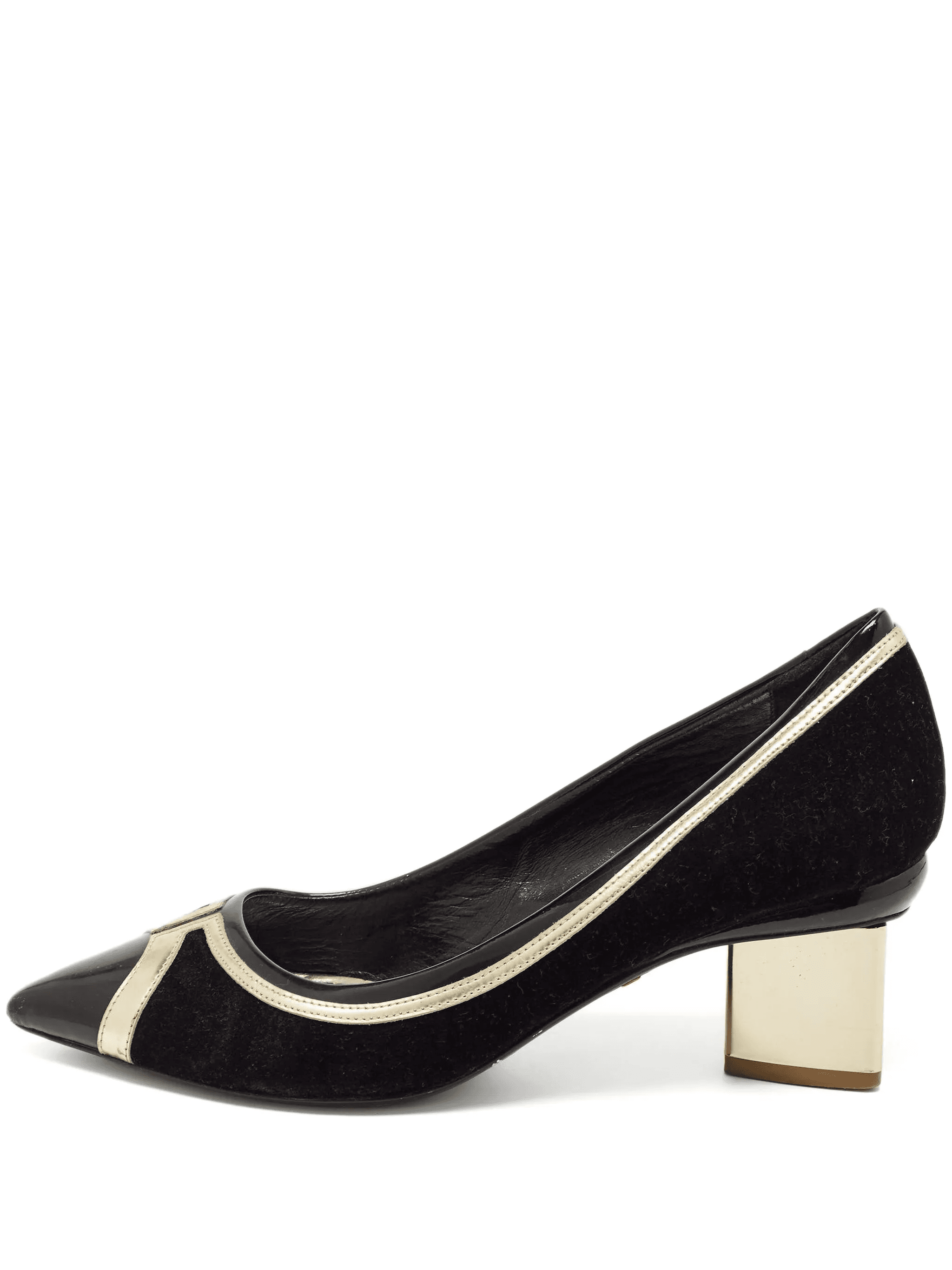 pre-owned 60mm pointed-toe block-heel pumps - Image 1