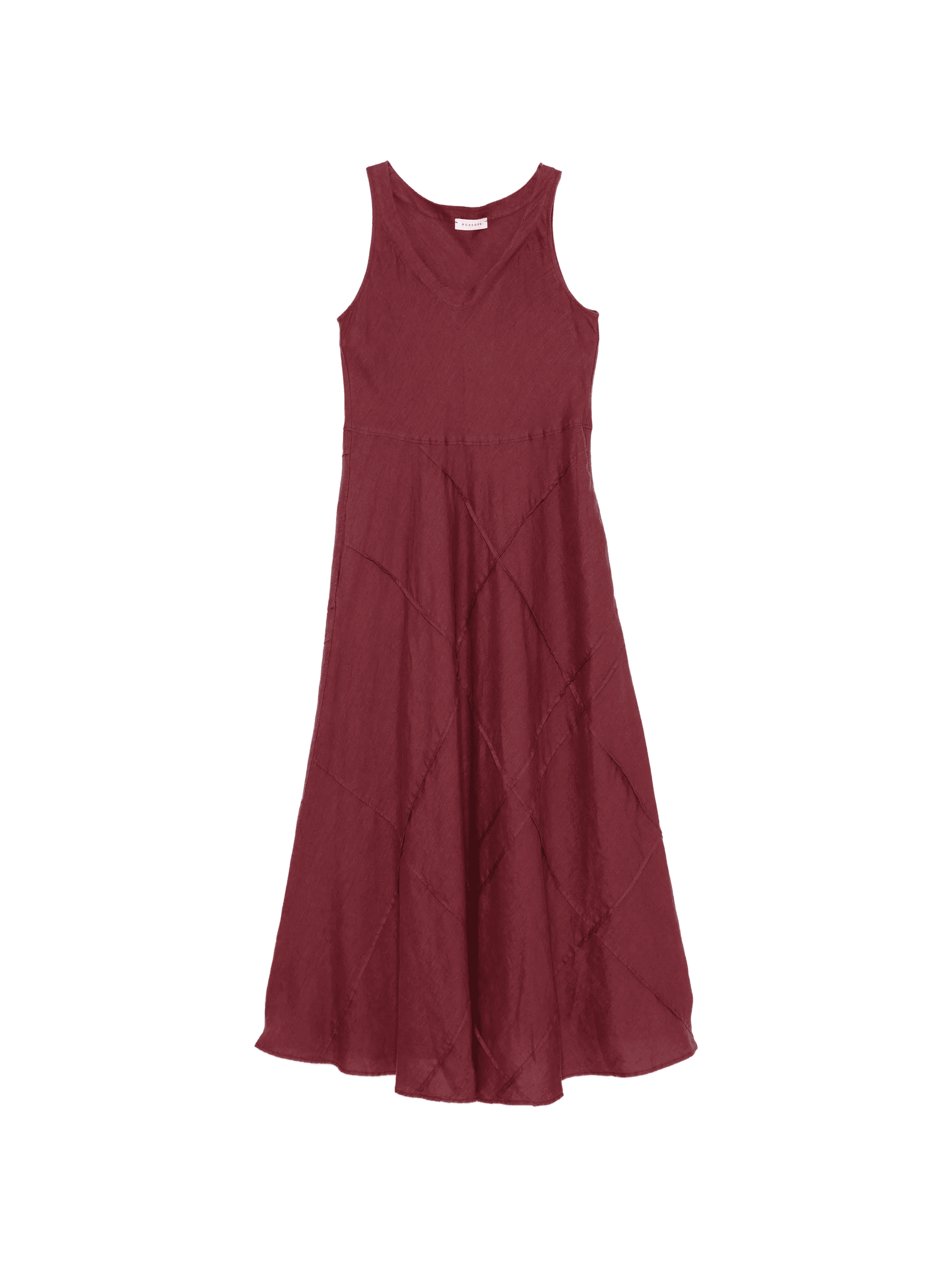 V-neck panelled midi dress - Image 1