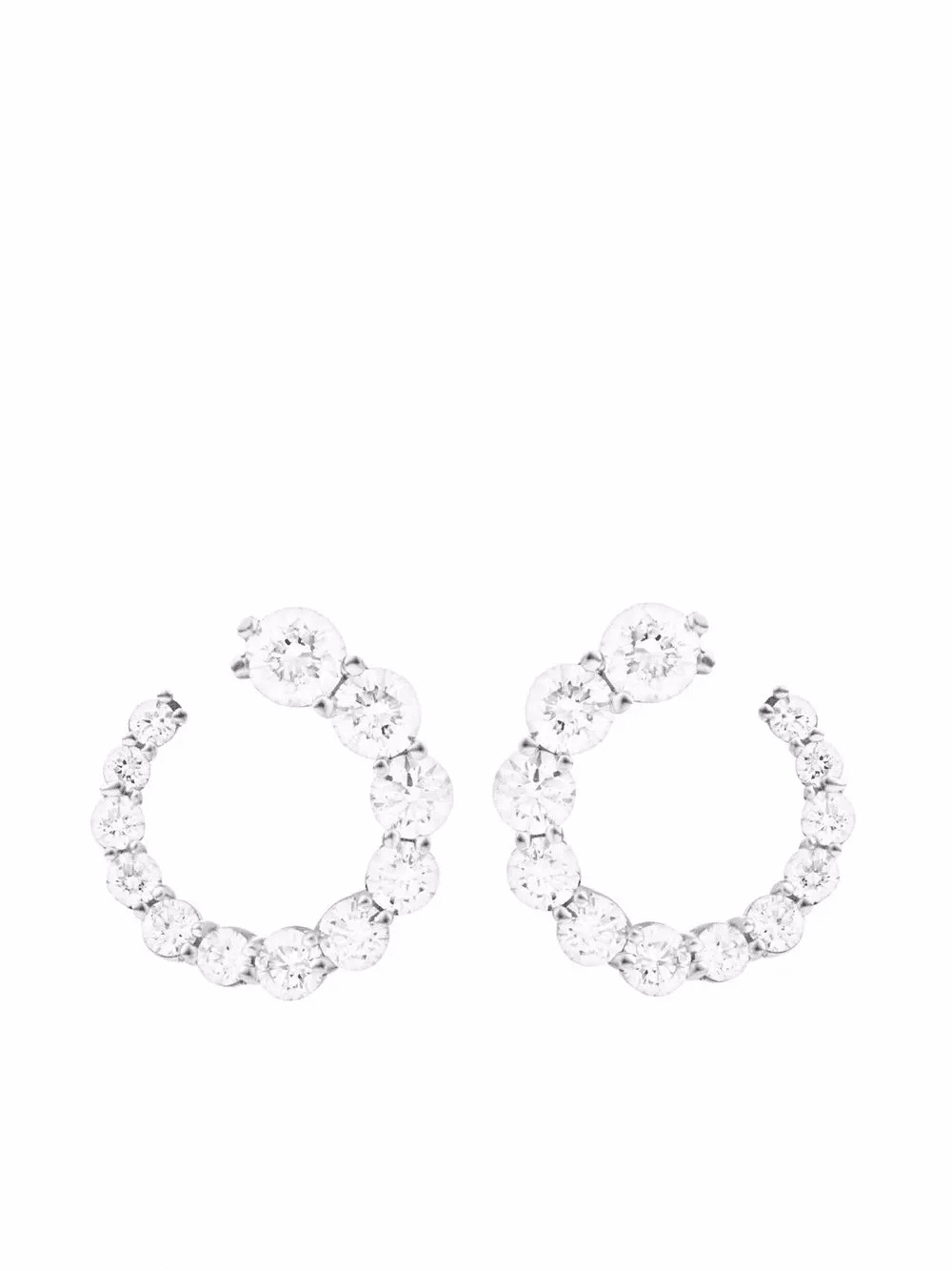 18kt white gold Aria diamond earrings - Image 1