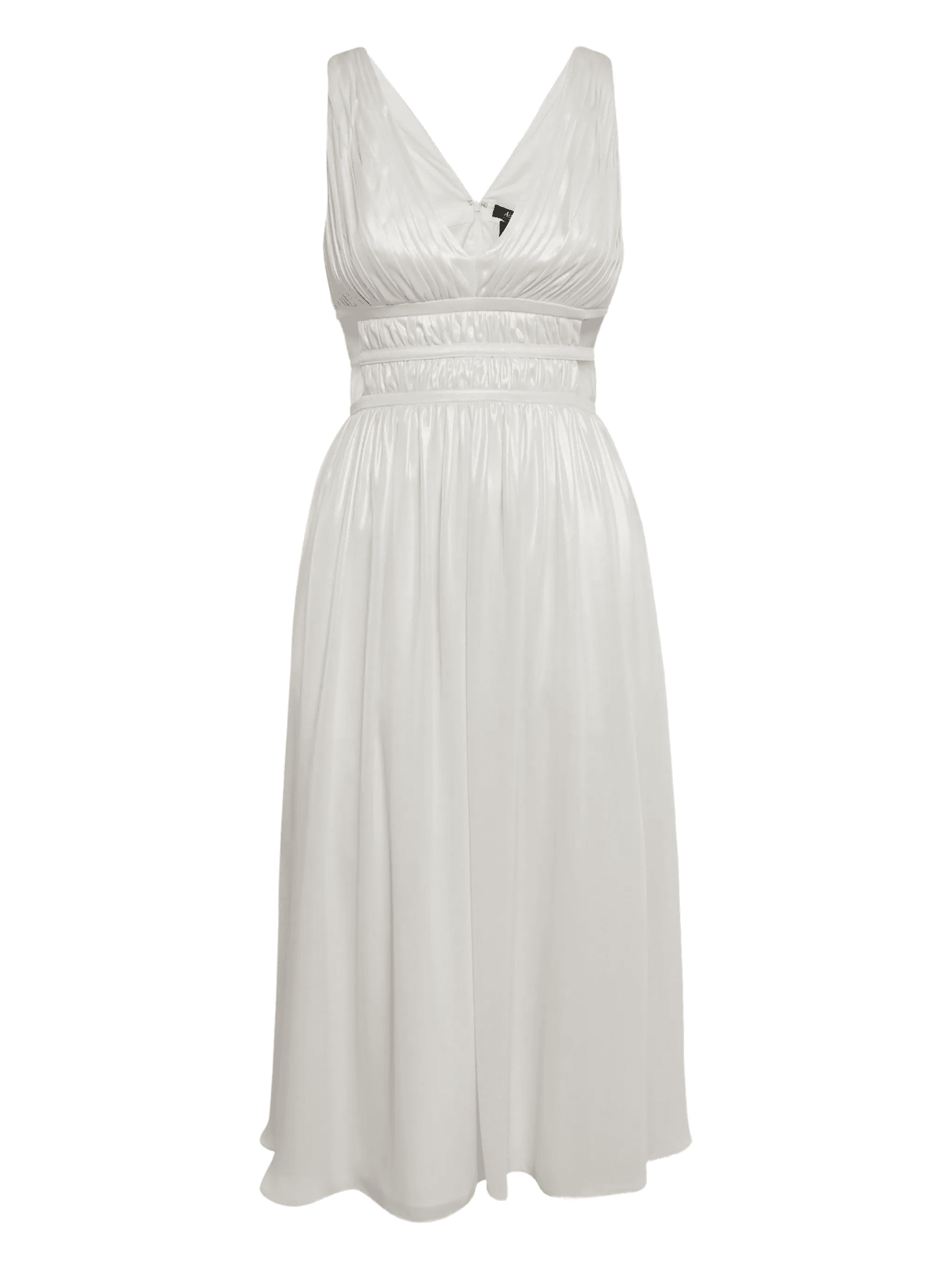 cut-out gathered midi dress - Image 1